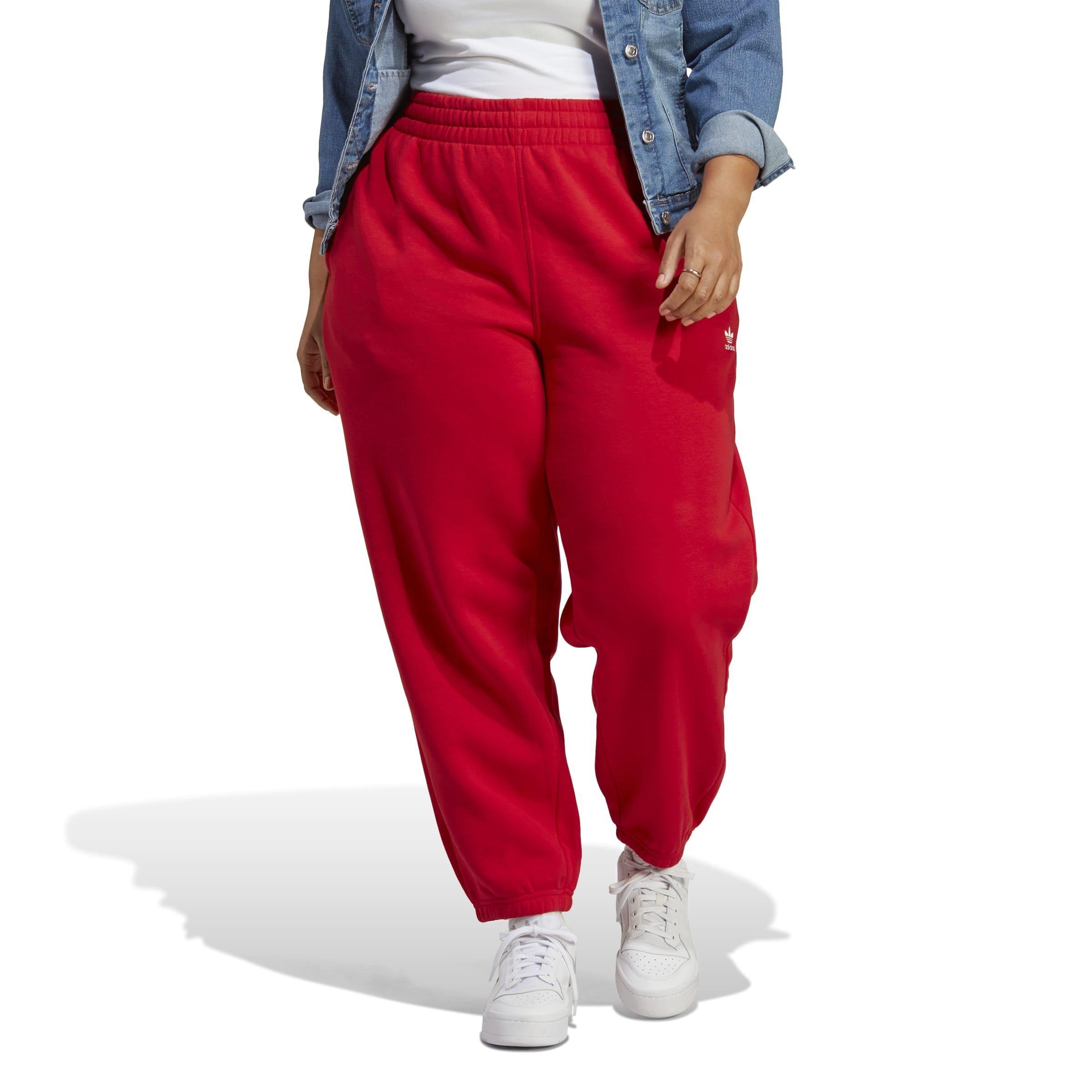 Red - adidas Originals - Essentials Plus Size Fleece Joggers Womens - 2