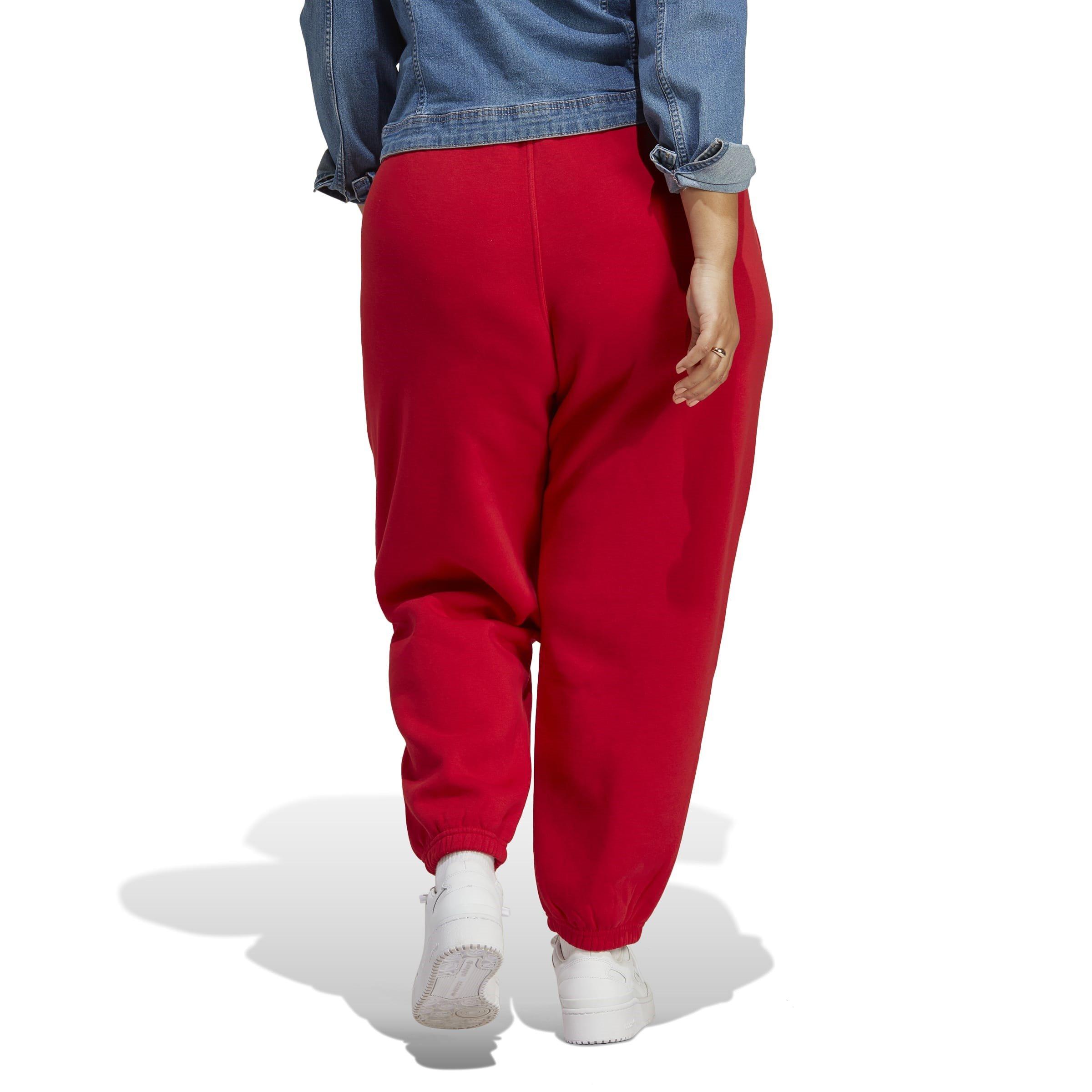 Red - adidas Originals - Essentials Plus Size Fleece Joggers Womens - 3