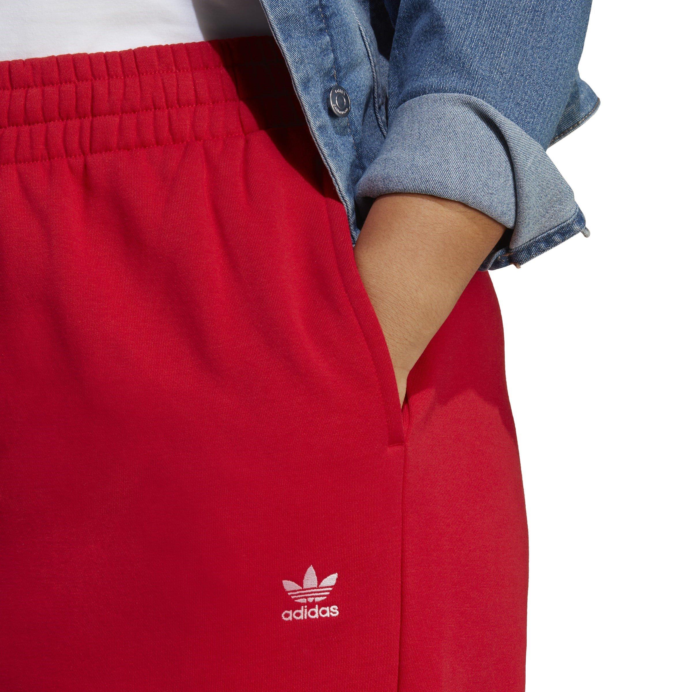 Red - adidas Originals - Essentials Plus Size Fleece Joggers Womens - 5