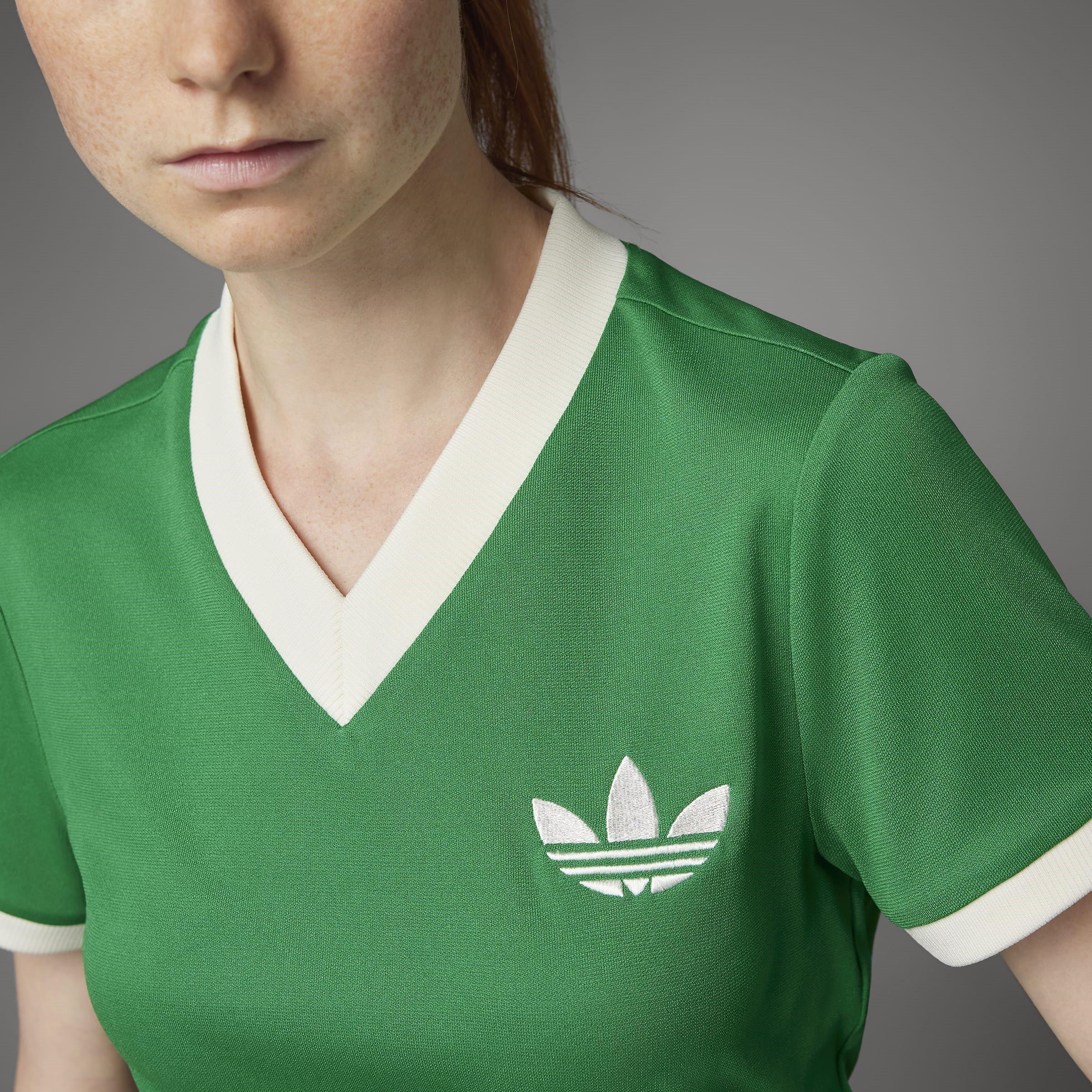 Green - adidas Originals - Regular Fit V-Neck T-Shirt - 13