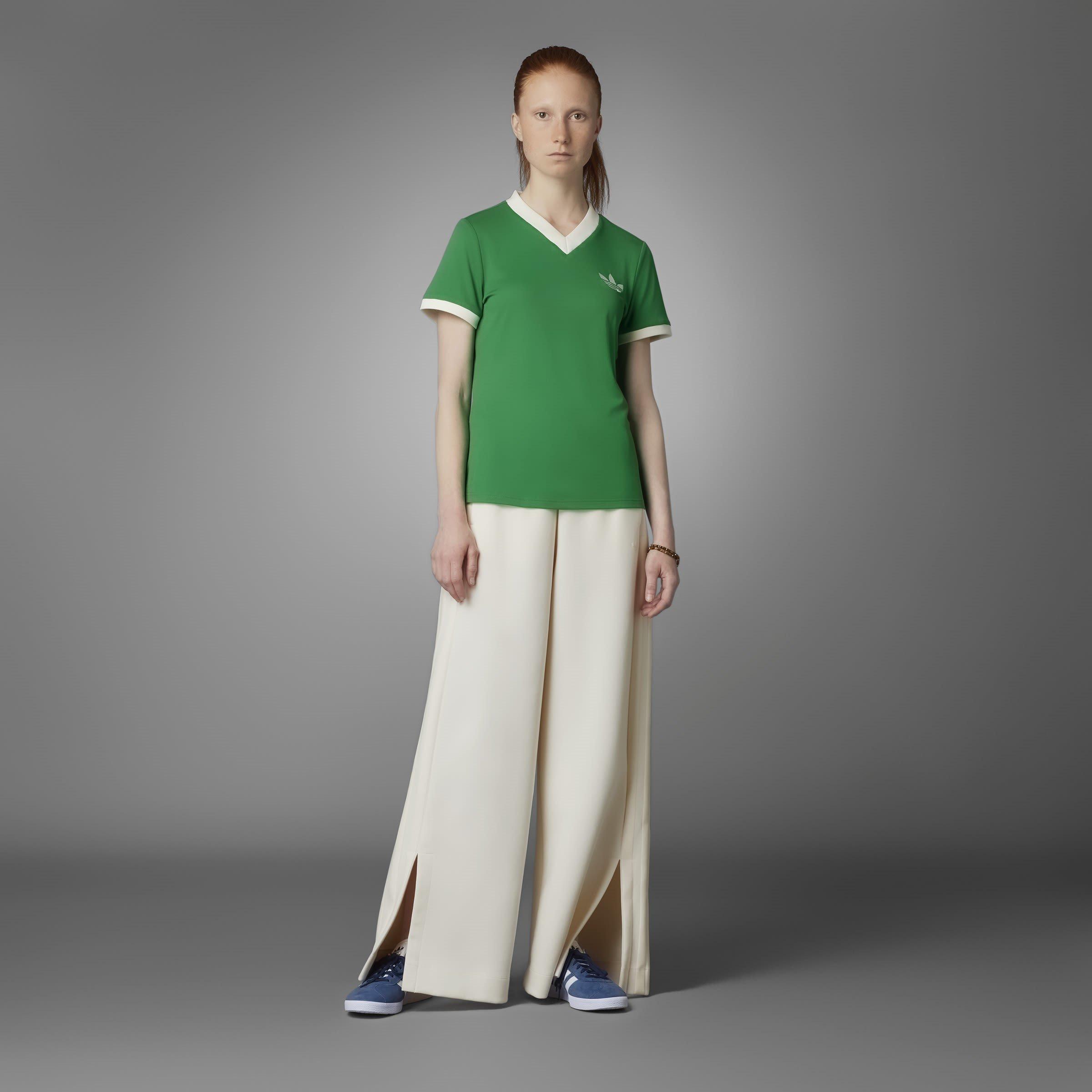 Green - adidas Originals - Regular Fit V-Neck T-Shirt - 15