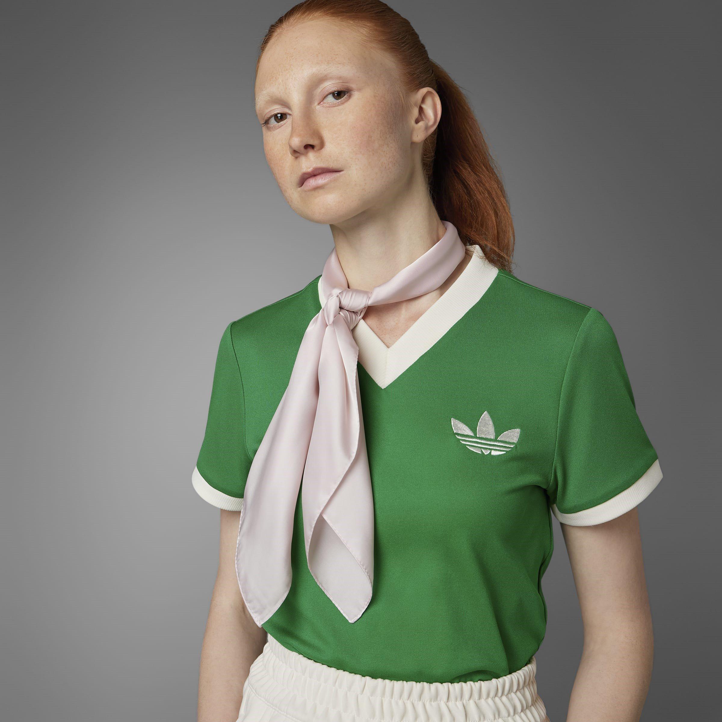 Green - adidas Originals - Regular Fit V-Neck T-Shirt - 16