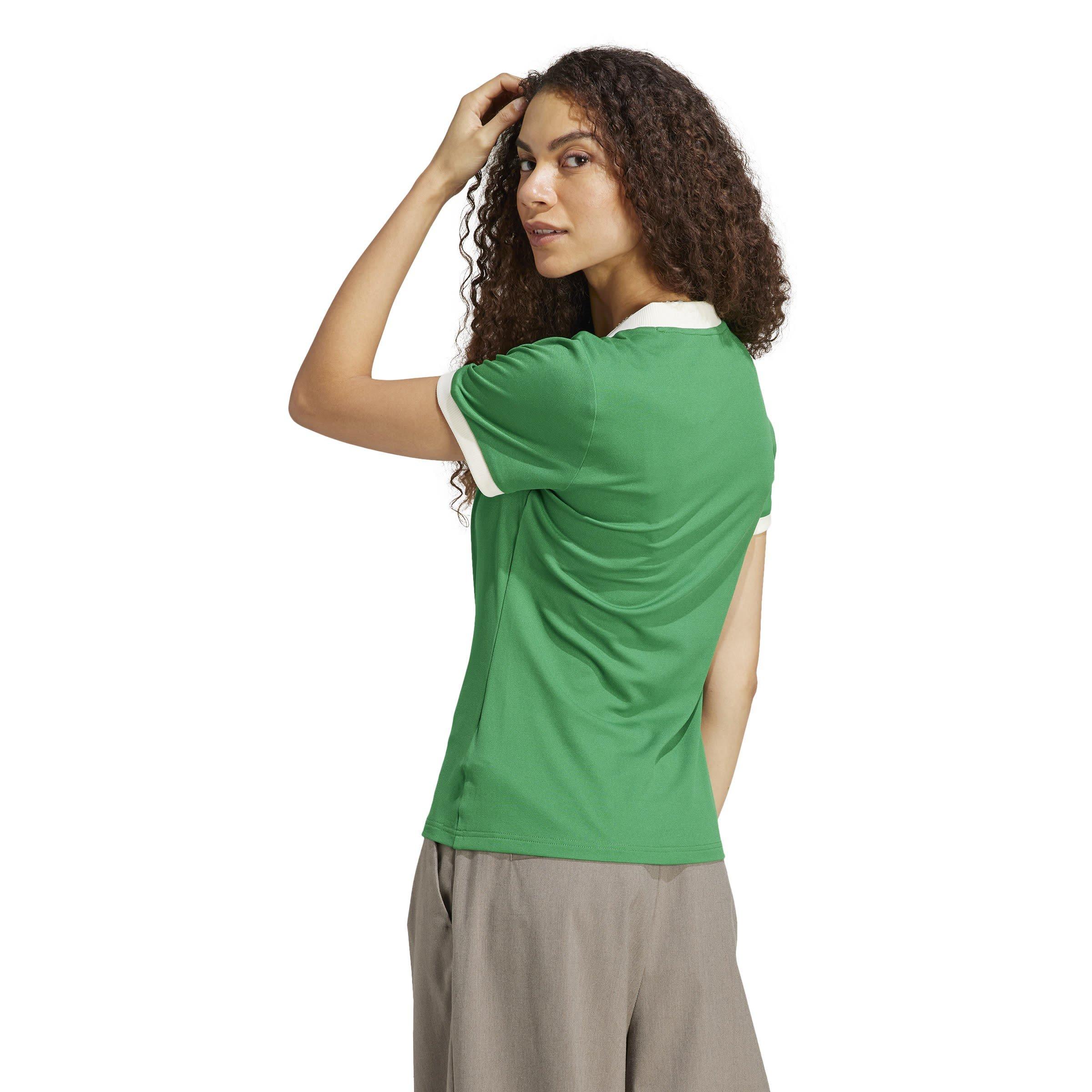 Green - adidas Originals - Regular Fit V-Neck T-Shirt - 3