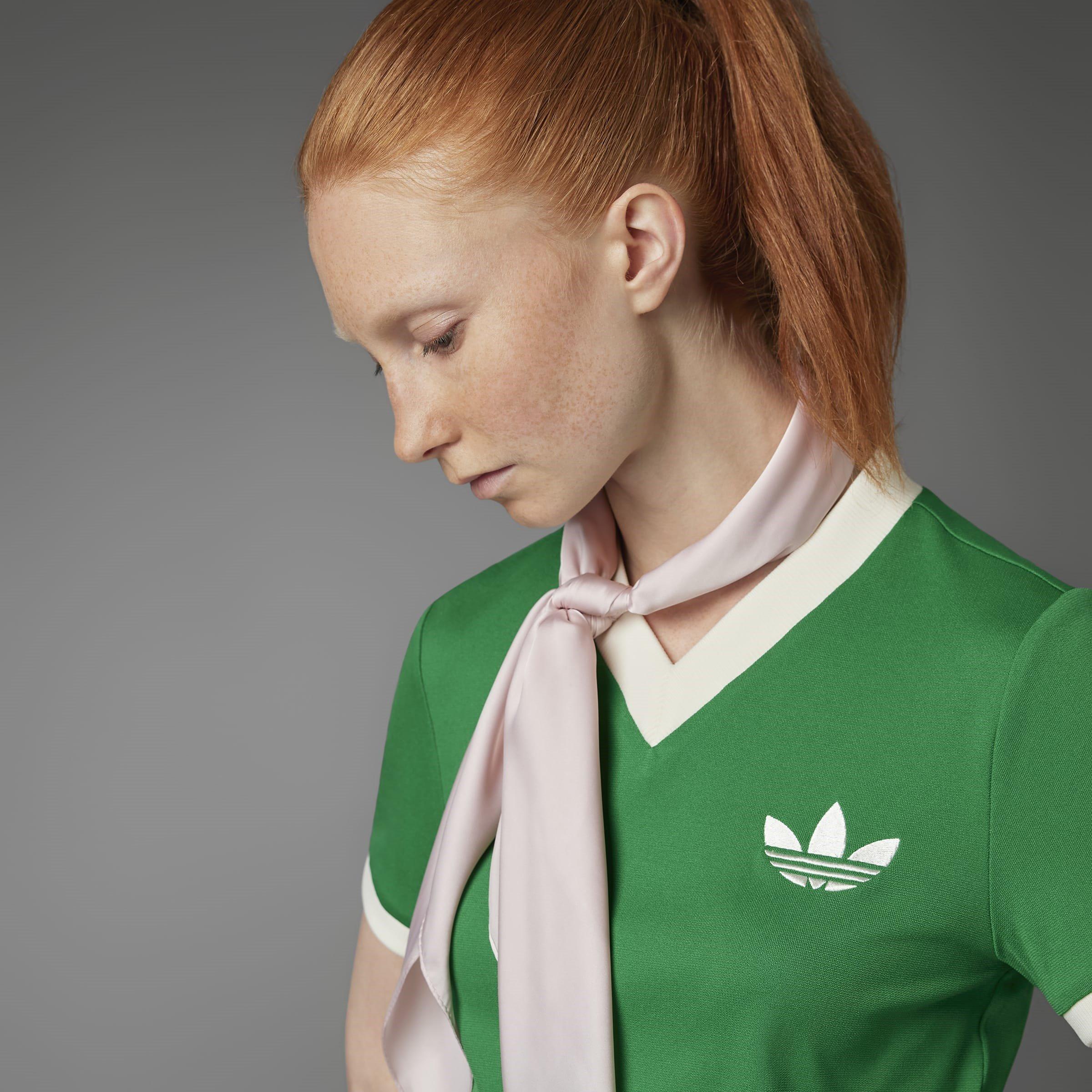 Green - adidas Originals - Regular Fit V-Neck T-Shirt - 9
