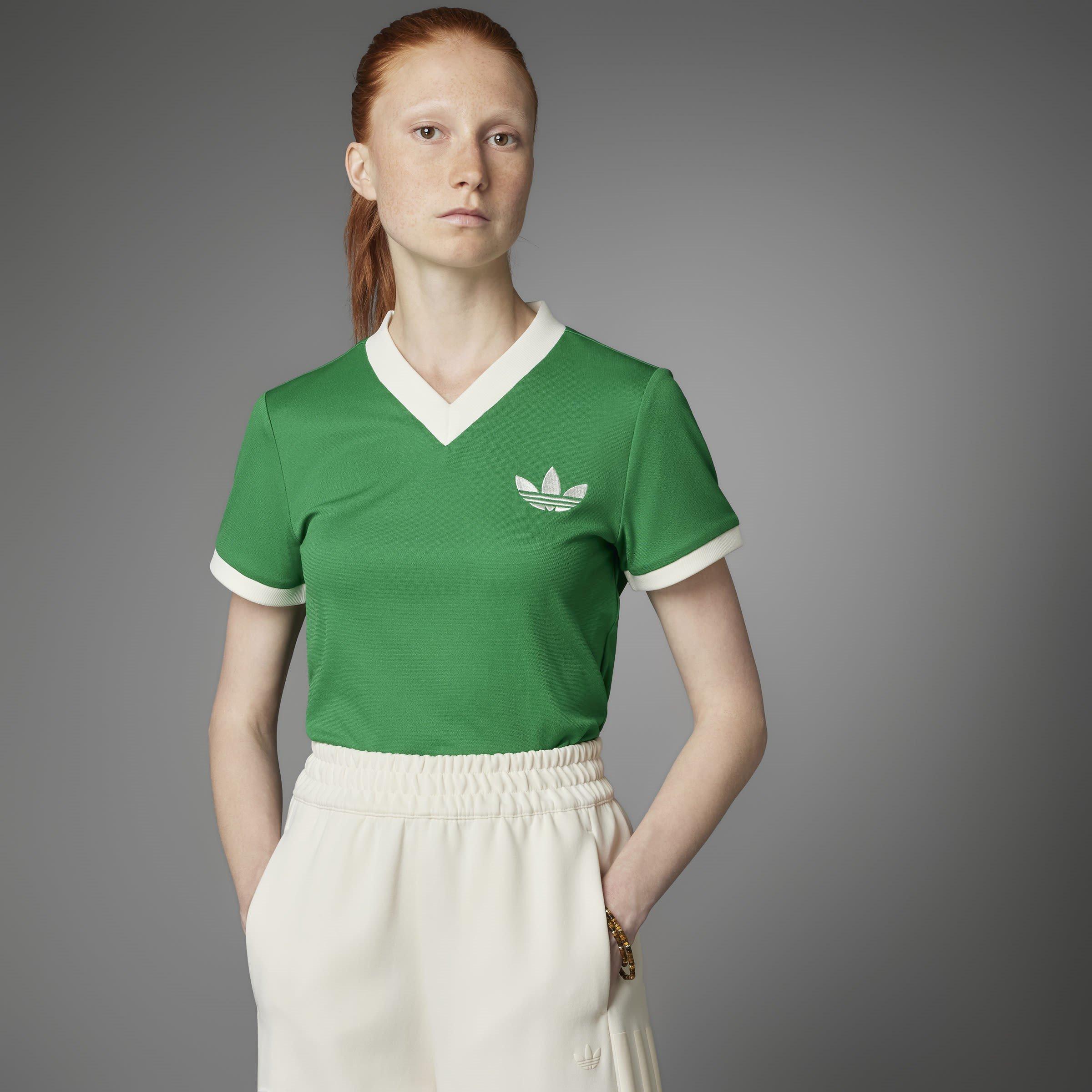 Green - adidas Originals - Regular Fit V-Neck T-Shirt - 10