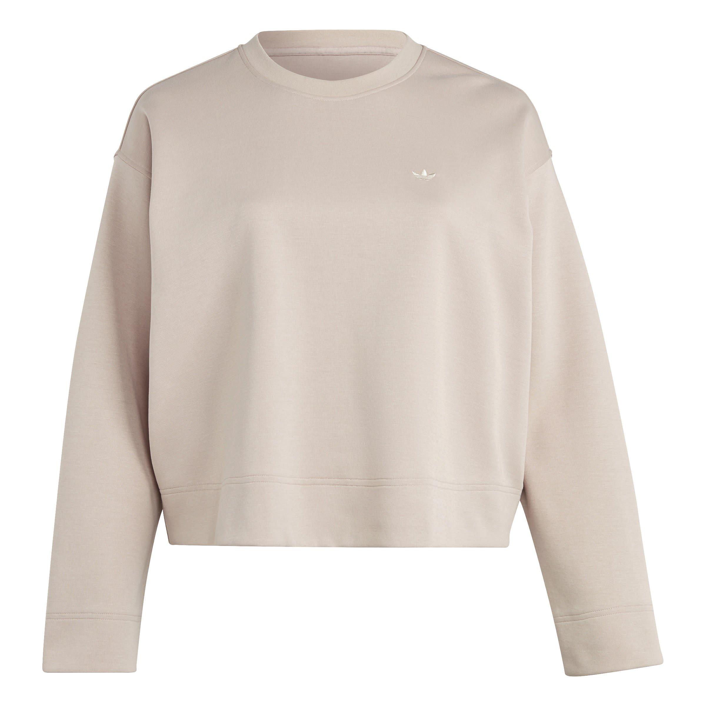 Brown - adidas Originals - adidas Essentials Crew Plus Size Sweatshirt Womens - 1