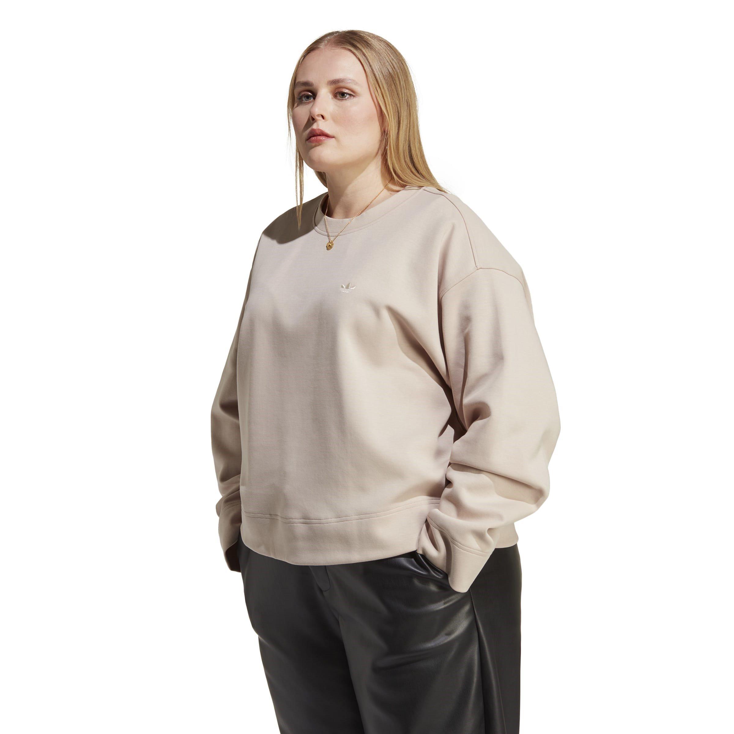 Brown - adidas Originals - adidas Essentials Crew Plus Size Sweatshirt Womens - 2