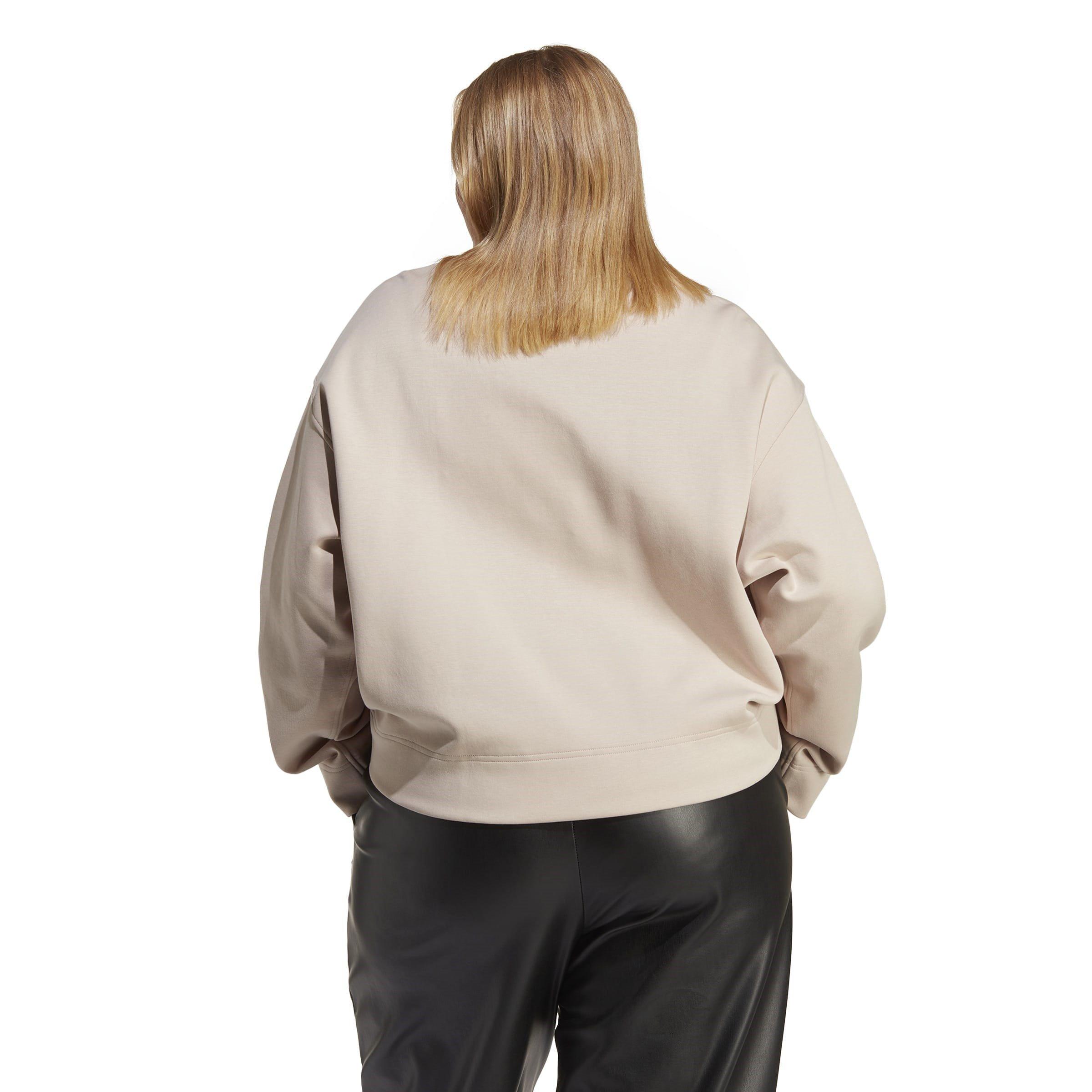 Brown - adidas Originals - adidas Essentials Crew Plus Size Sweatshirt Womens - 3