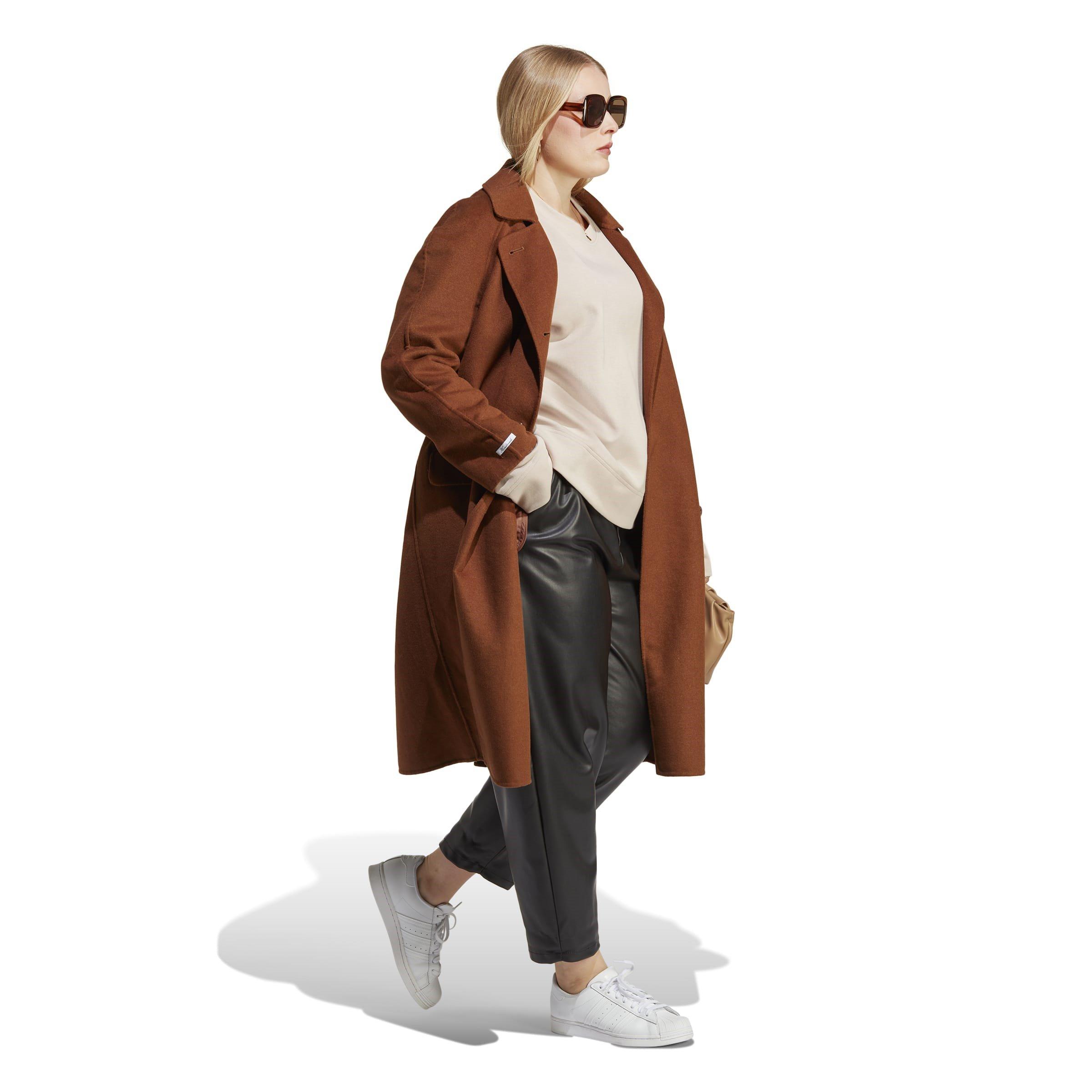 Brown - adidas Originals - adidas Essentials Crew Plus Size Sweatshirt Womens - 4