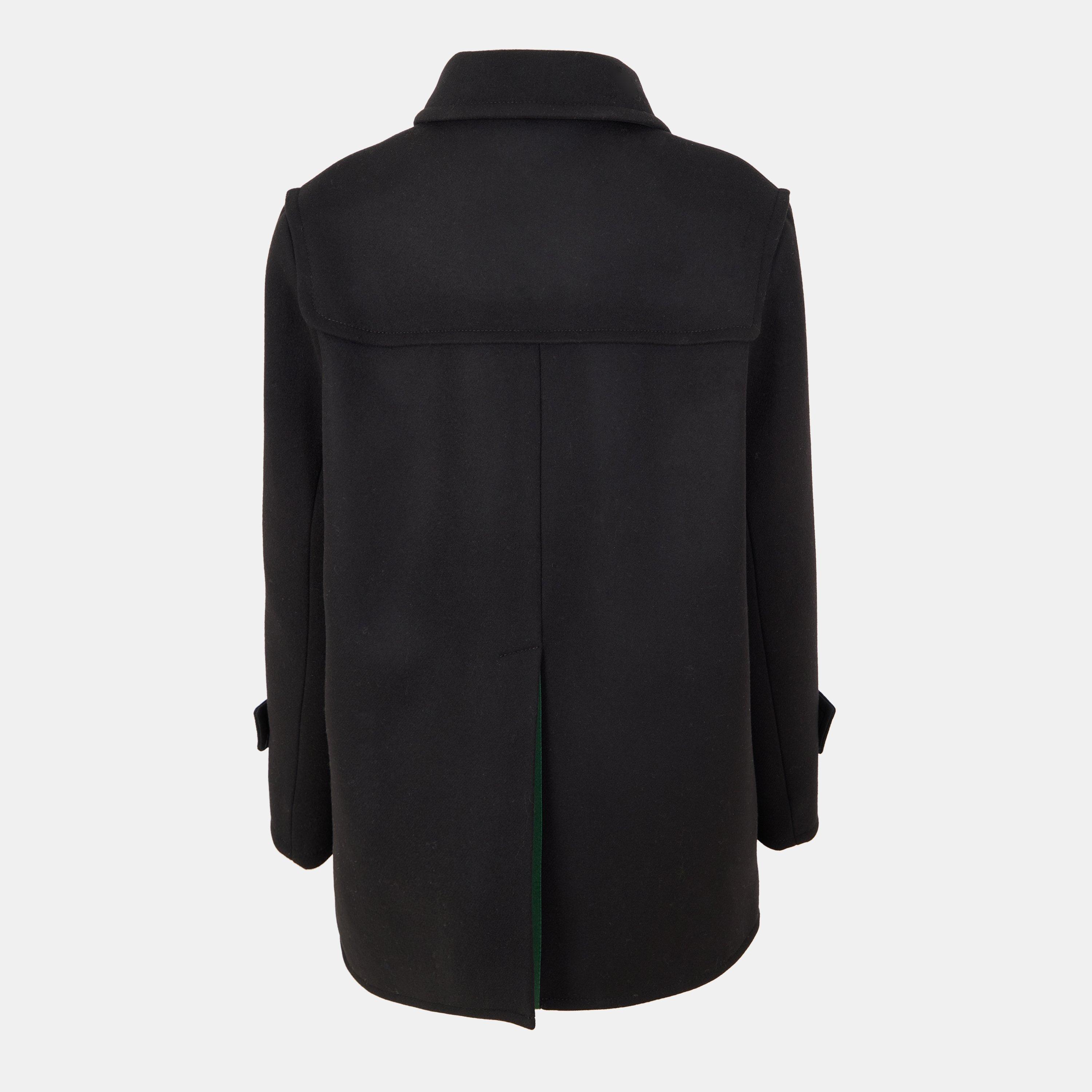 Black - Gucci - Women's Wool Long Sleeve Oversized Fit Pea Coat - 2