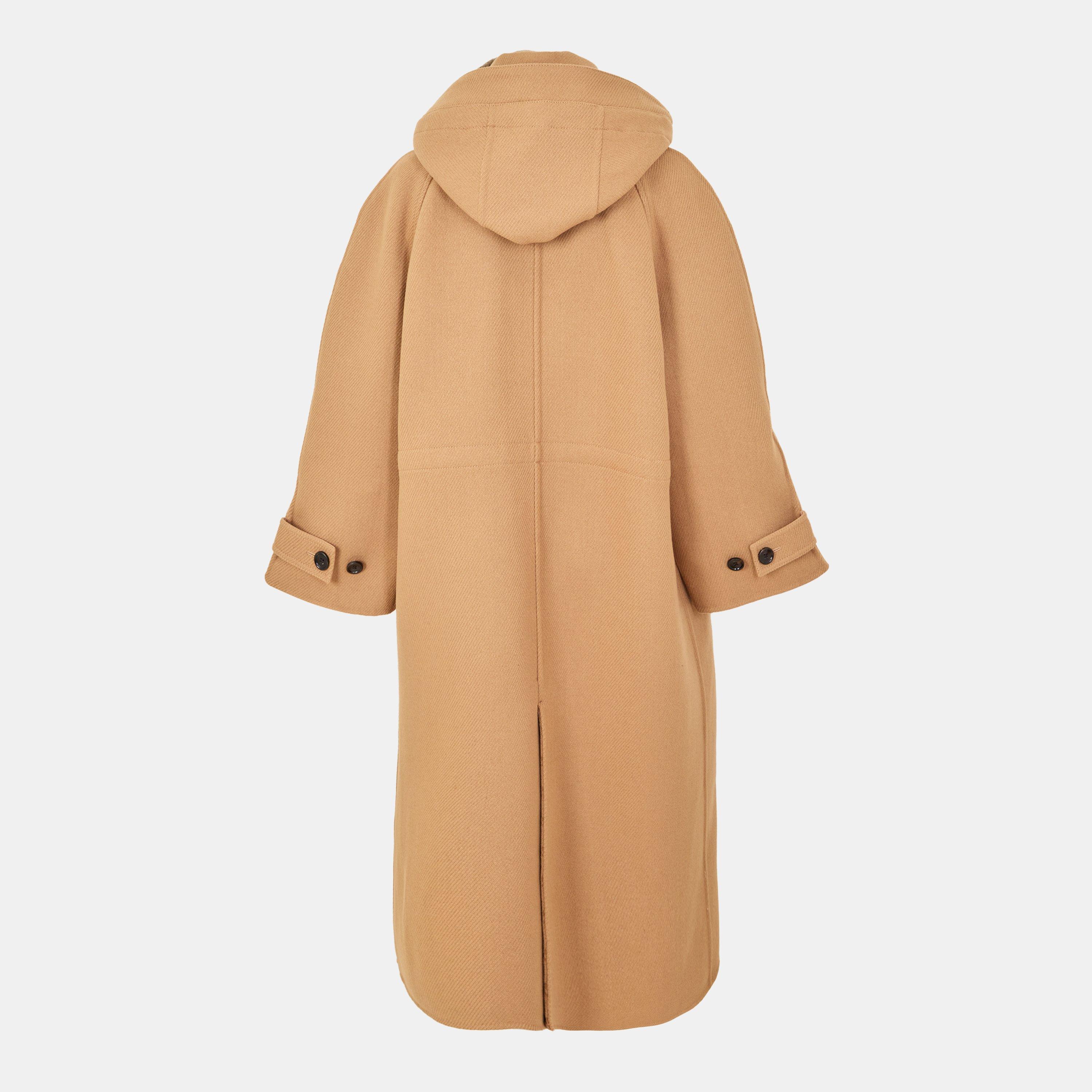 Beige Camel - Gucci - Women's  Wool Cashmere Detachable Hood Overcoat - 2