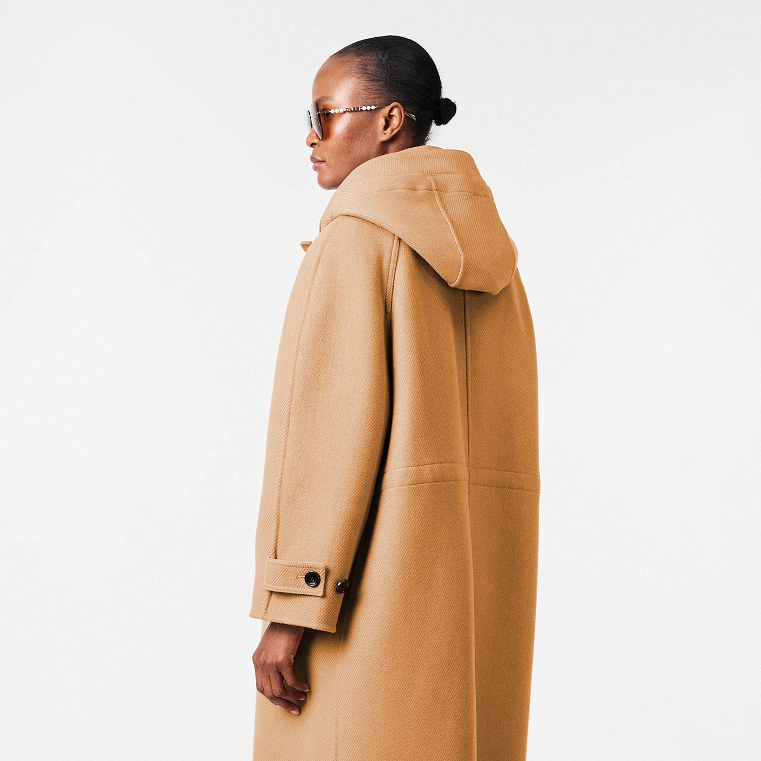 Beige Camel - Gucci - Women's  Wool Cashmere Detachable Hood Overcoat - 4