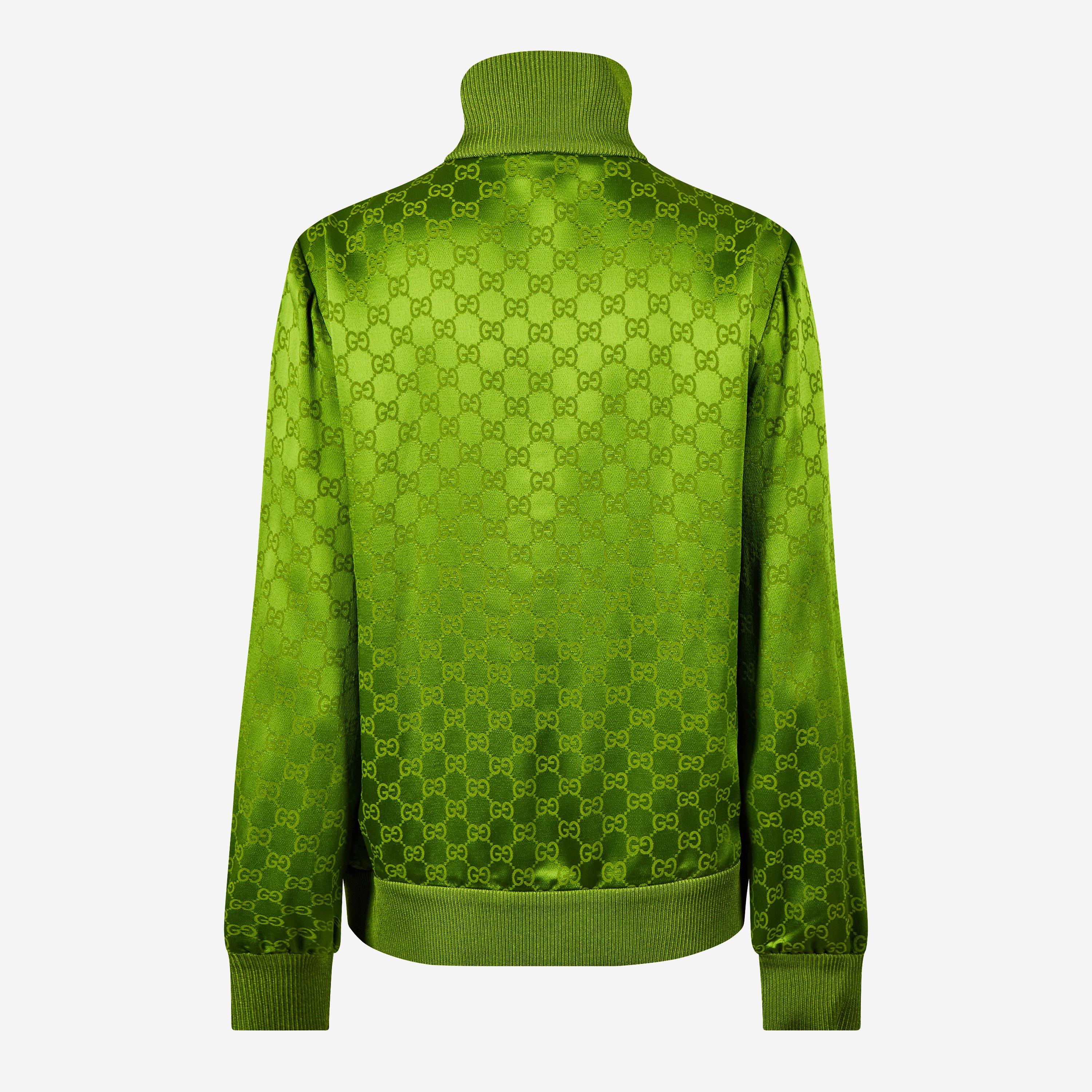 Avocado Peel - Gucci - Women's Jacquard GG Viscose Funnel Neck Long Sleeve Bomber Jacket - 2