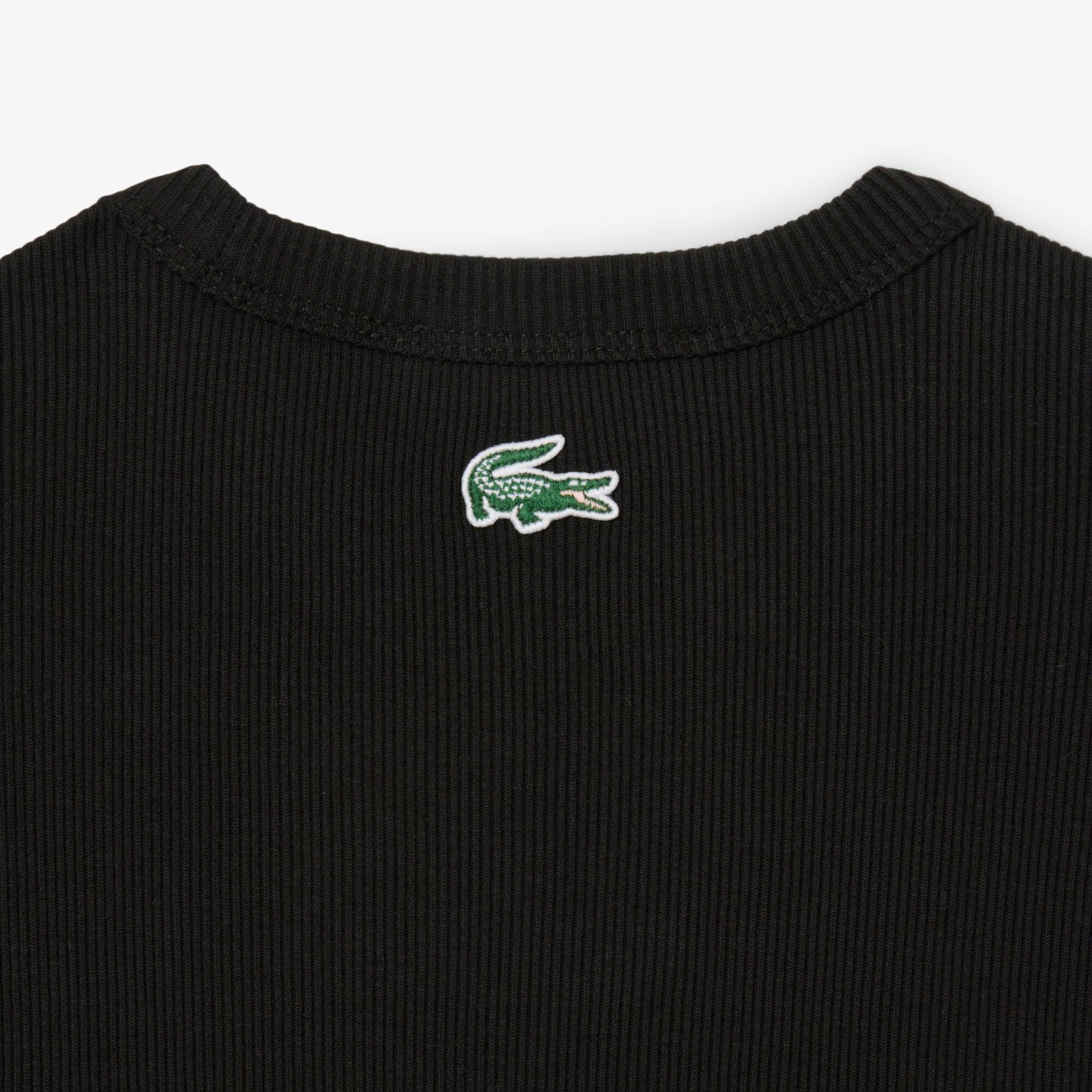 Black - Lacoste - Women's Slim Fit Short Sleeve T-Shirt - 2