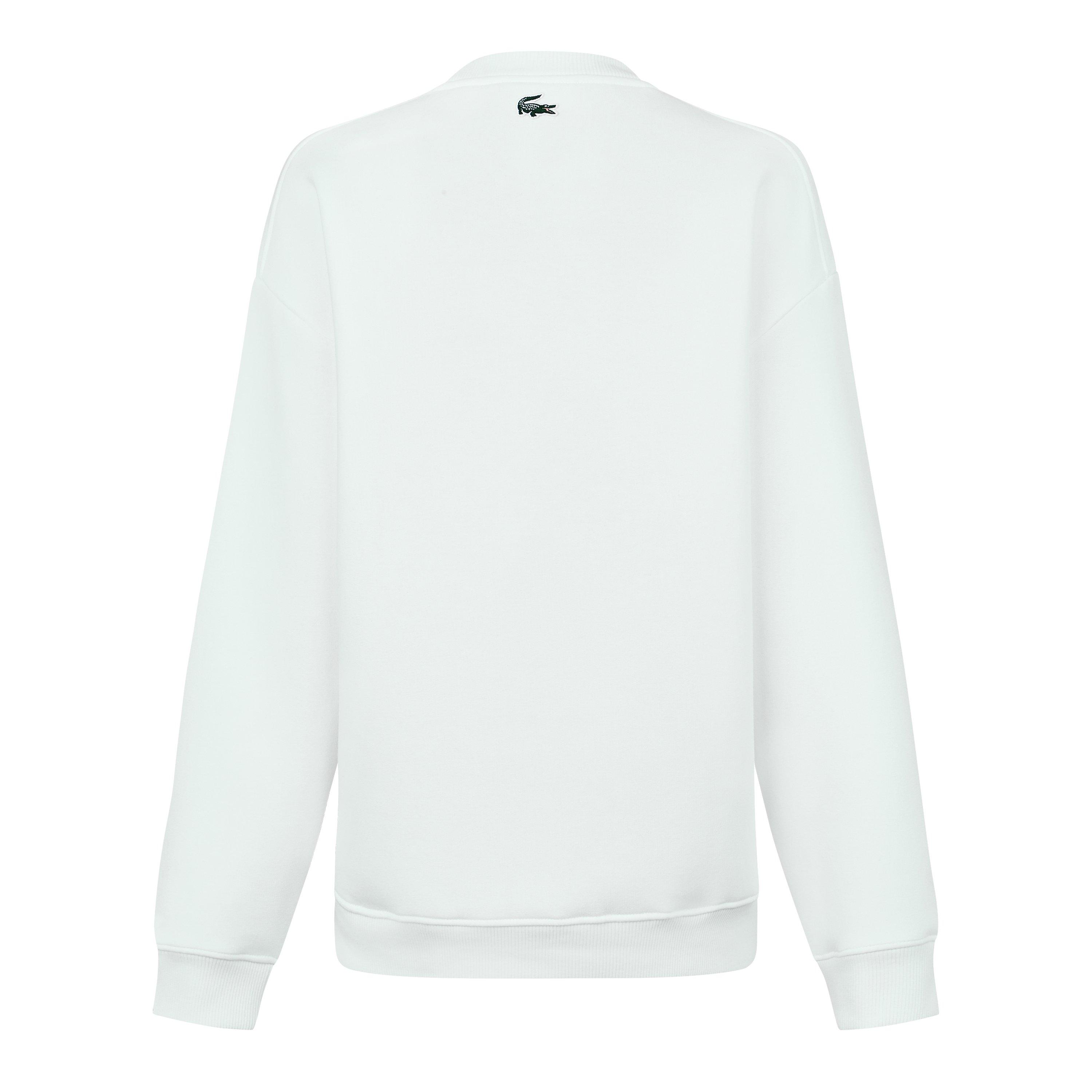 White - Lacoste - Women's Crew-neck Logo Sweatshirt - 2