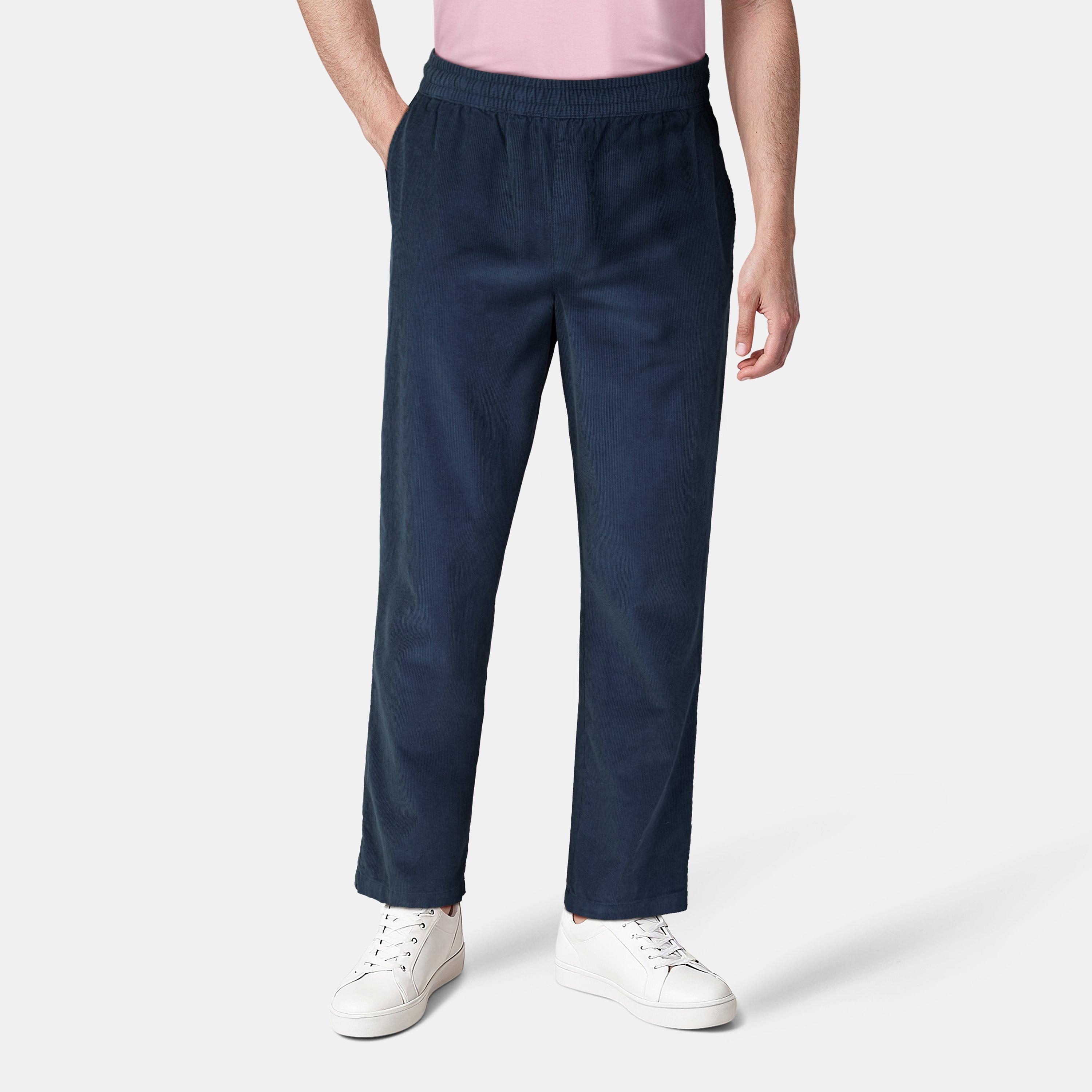 Muddy Navy - Lyle and Scott - Men's Loose Wide Leg Trouser - 3