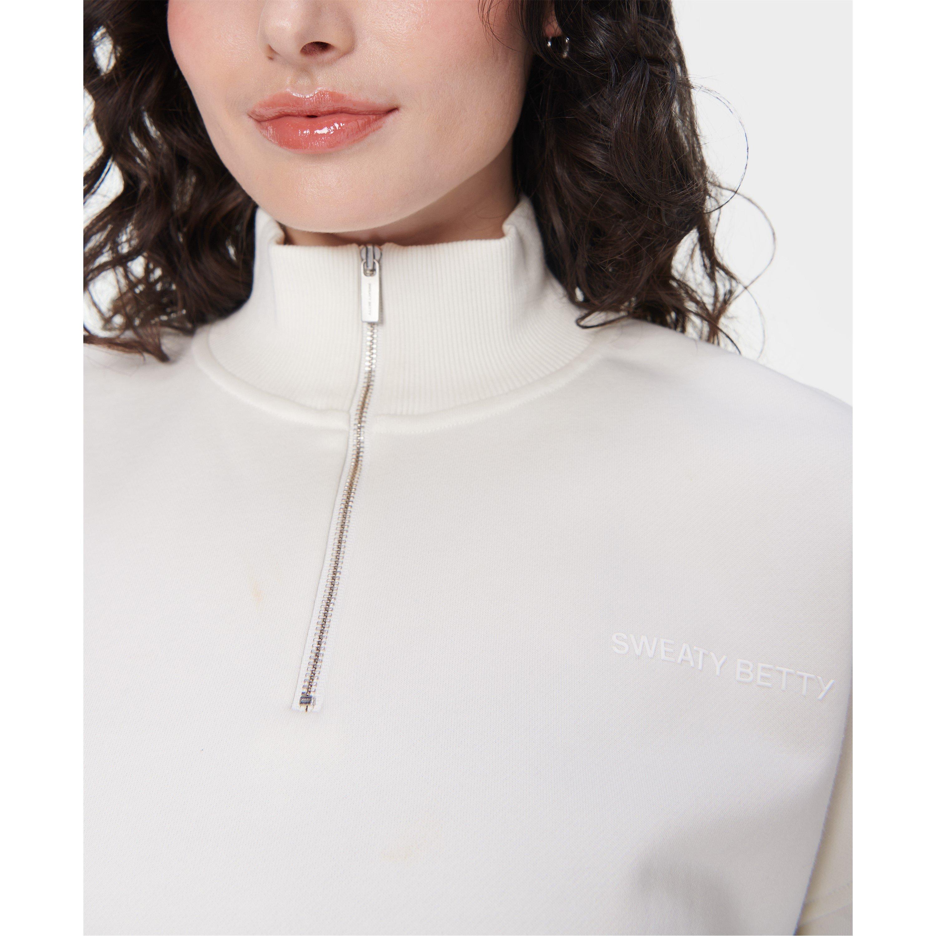Lily White - Sweaty Betty - Women's Revive Rib Half-Zip Fleece - 5