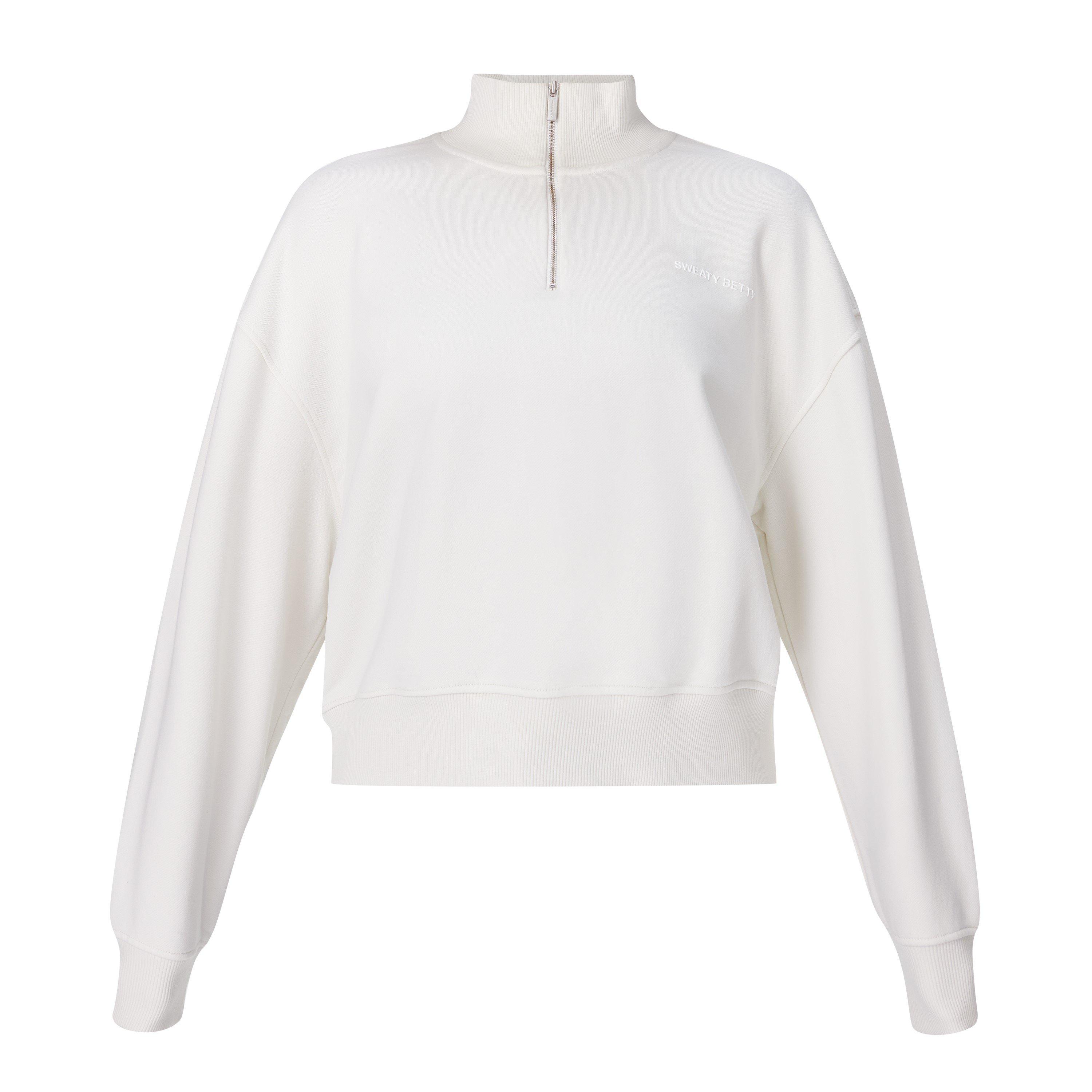 Lily White - Sweaty Betty - Women's Revive Rib Half-Zip Fleece - 6