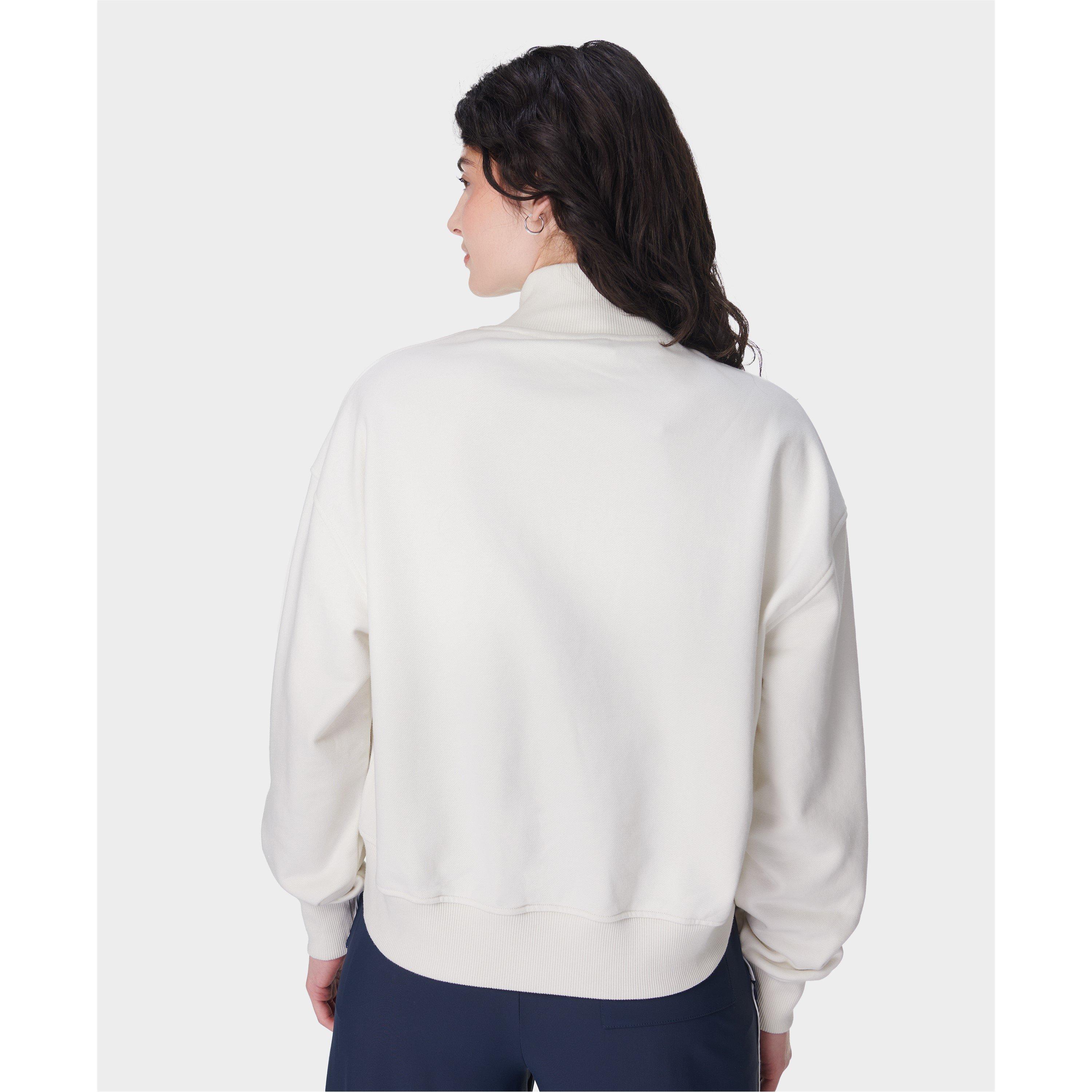 Lily White - Sweaty Betty - Women's Revive Rib Half-Zip Fleece - 3