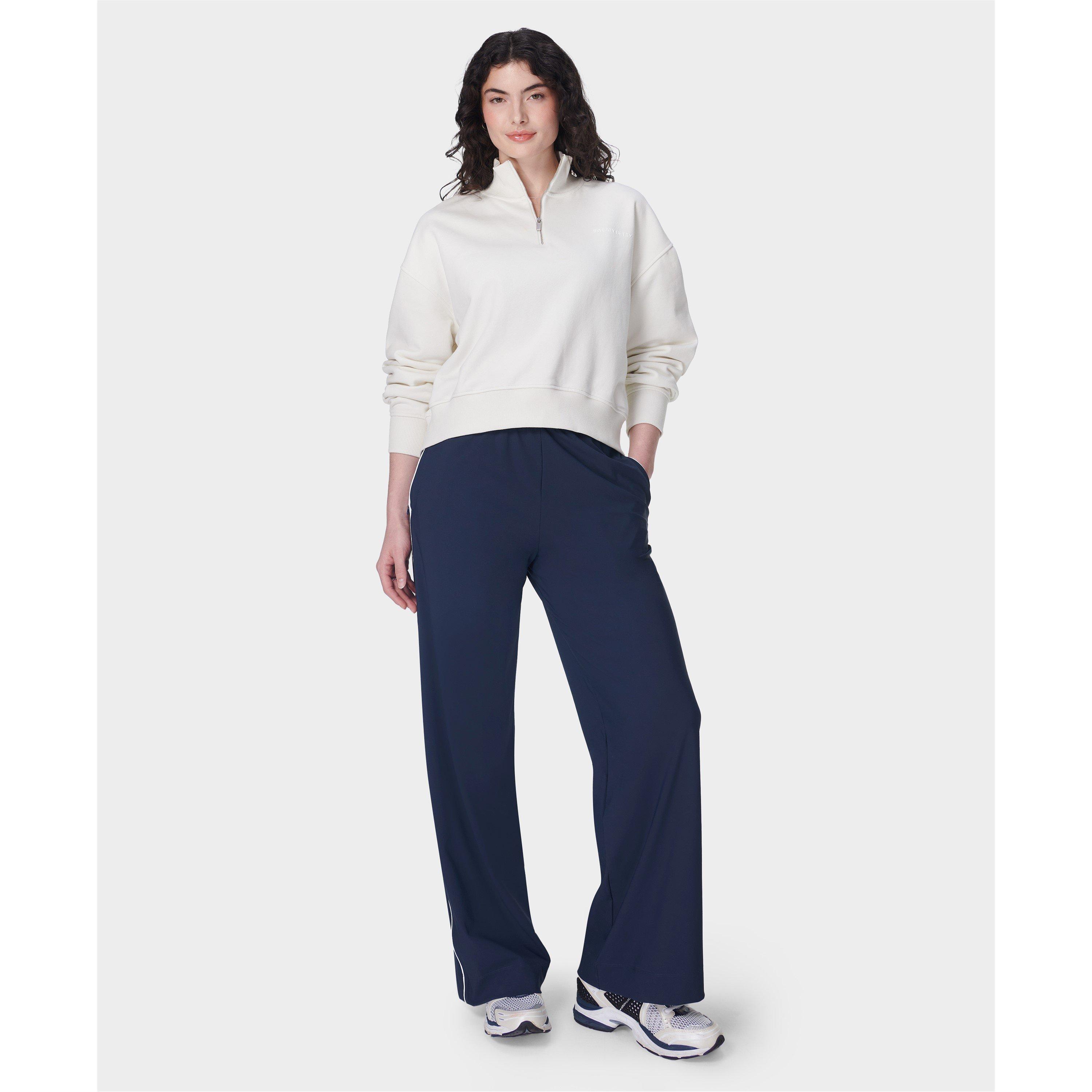 Lily White - Sweaty Betty - Women's Revive Rib Half-Zip Fleece - 4