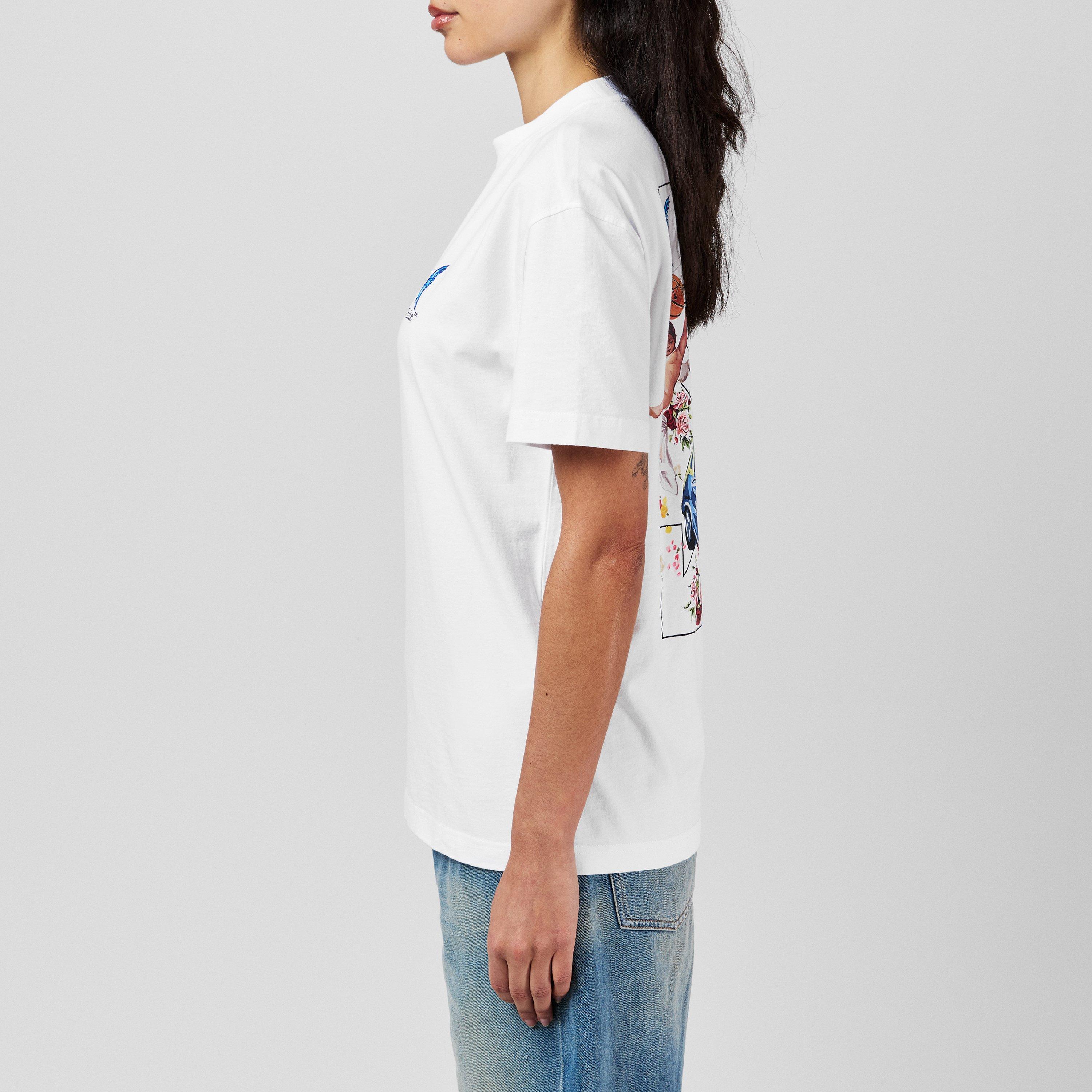 White - Off White - Women's Arrow Graphic T-Shirt, Large - 2