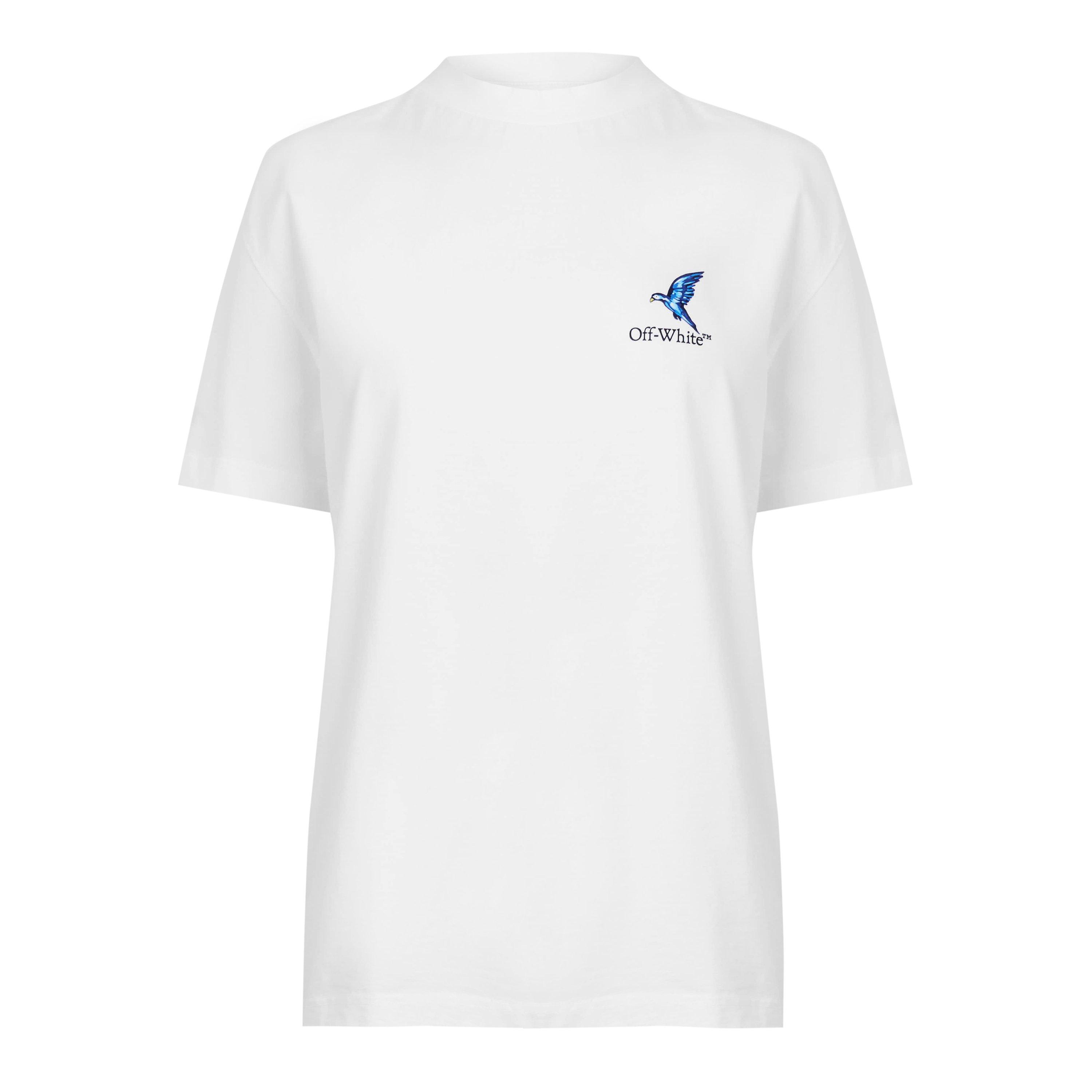 White - Off White - Women's Arrow Graphic T-Shirt, Large - 5