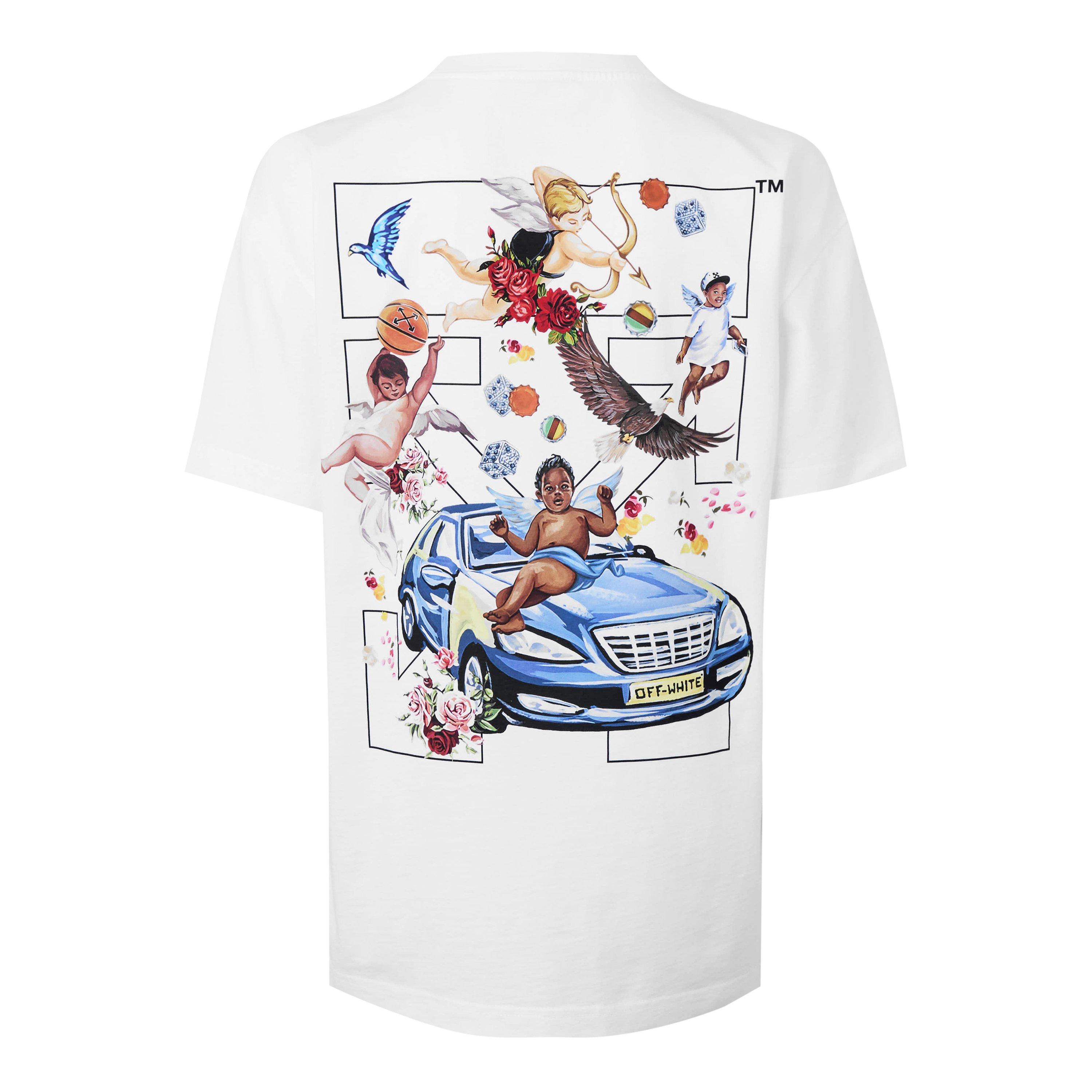 White - Off White - Women's Arrow Graphic T-Shirt, Large - 6