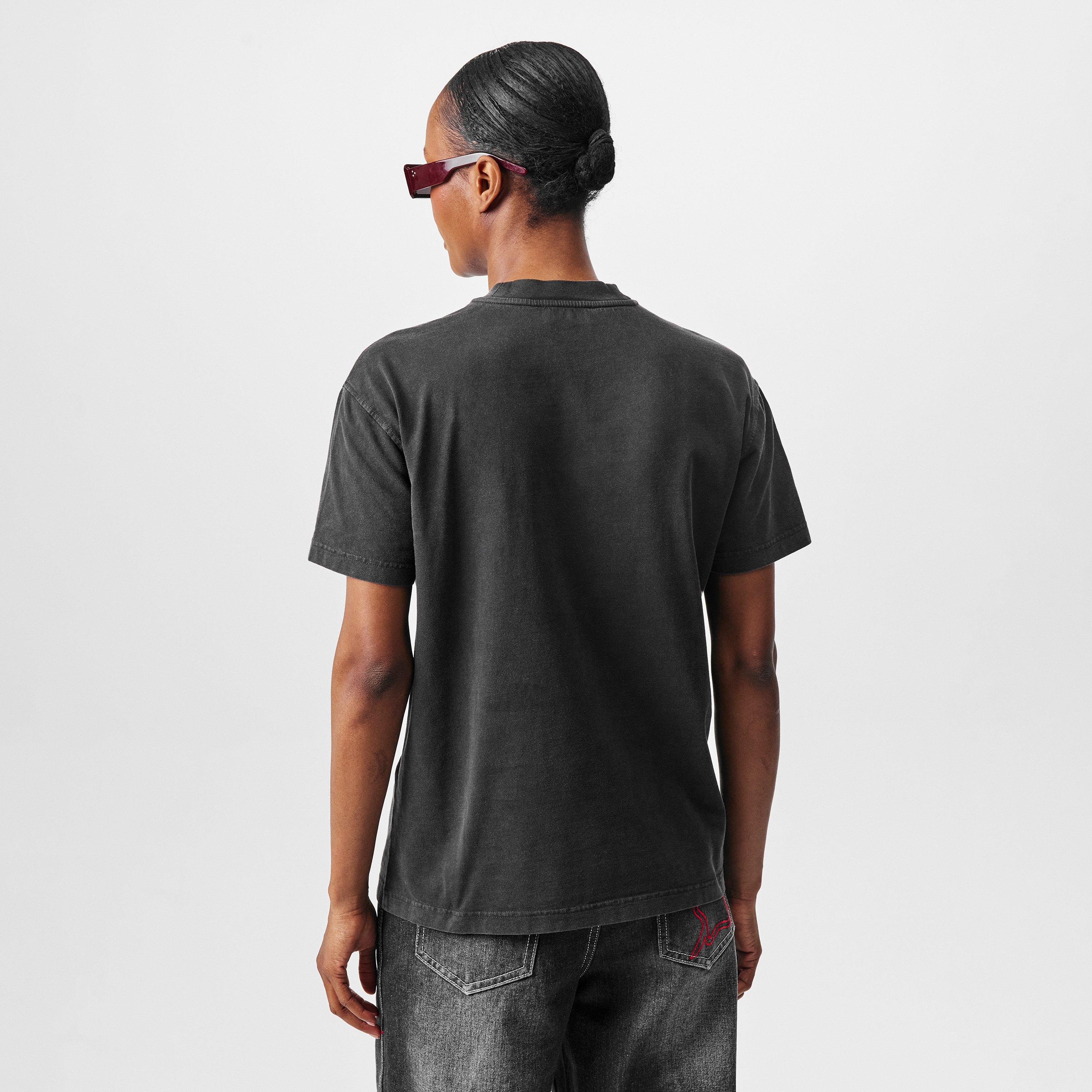 Black - Off White - Women's  Roses Wash T-Shirt - 4