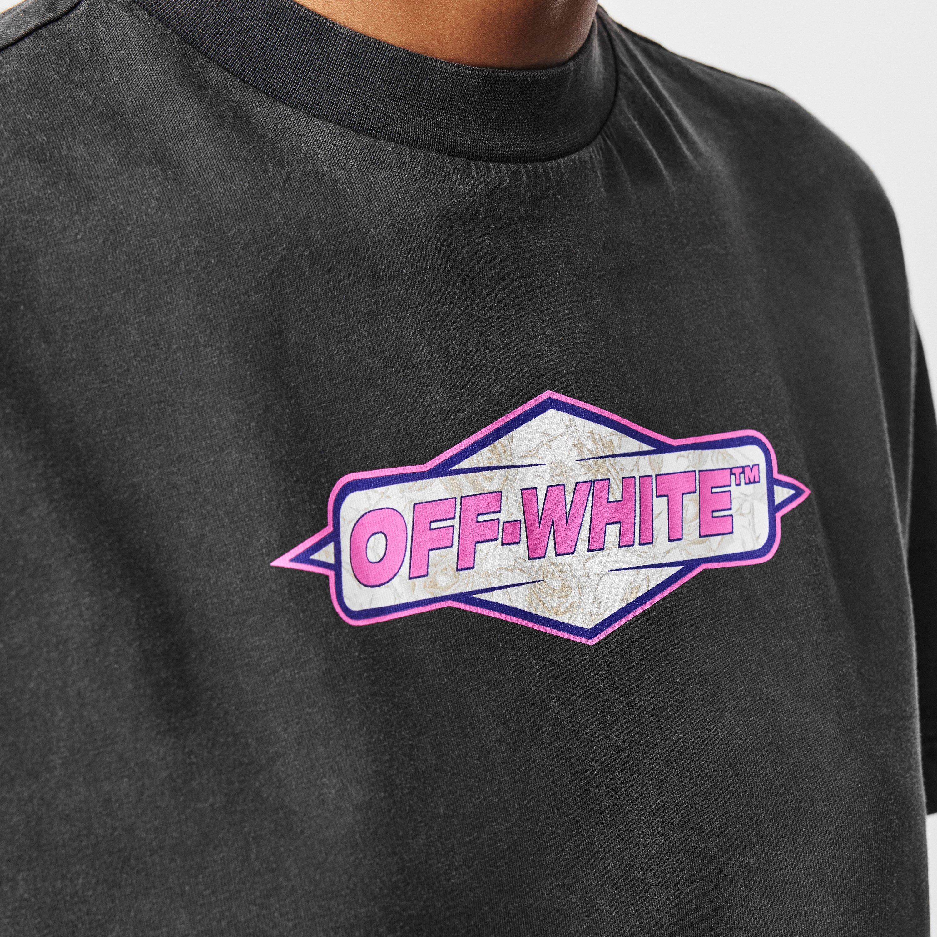 Black - Off White - Women's  Roses Wash T-Shirt - 5