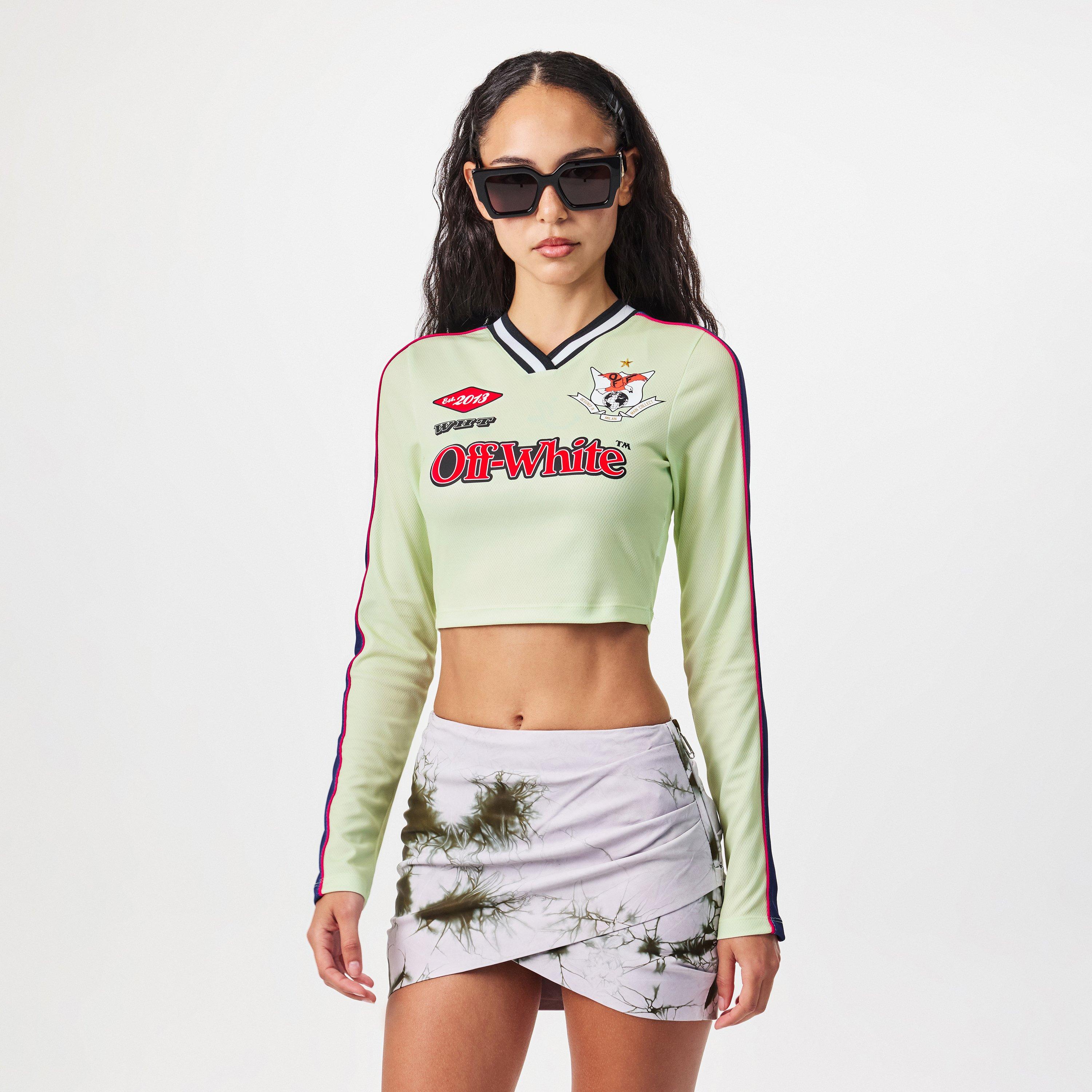 Cream - Off White - Women's  Basketball Long-Sleeve T-Shirt, Oversized Design - 3