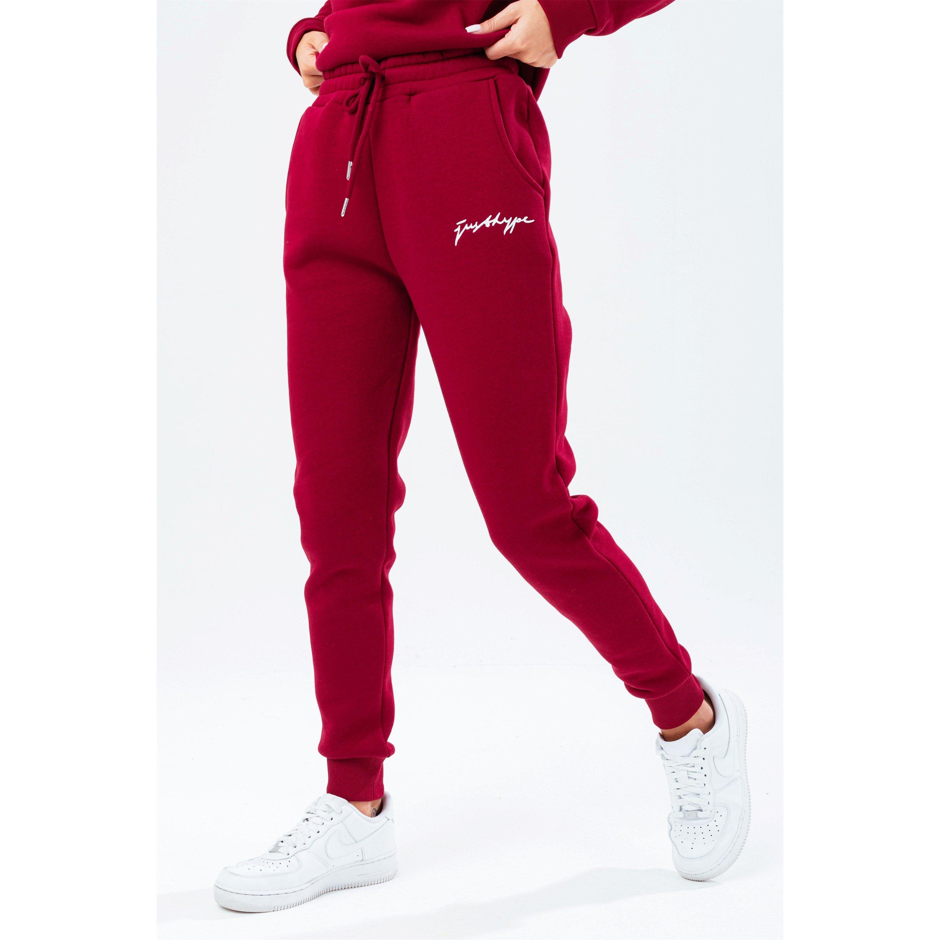 Burgunder - Hype - Closed Hem Woven Tracksuit Jogger - 1