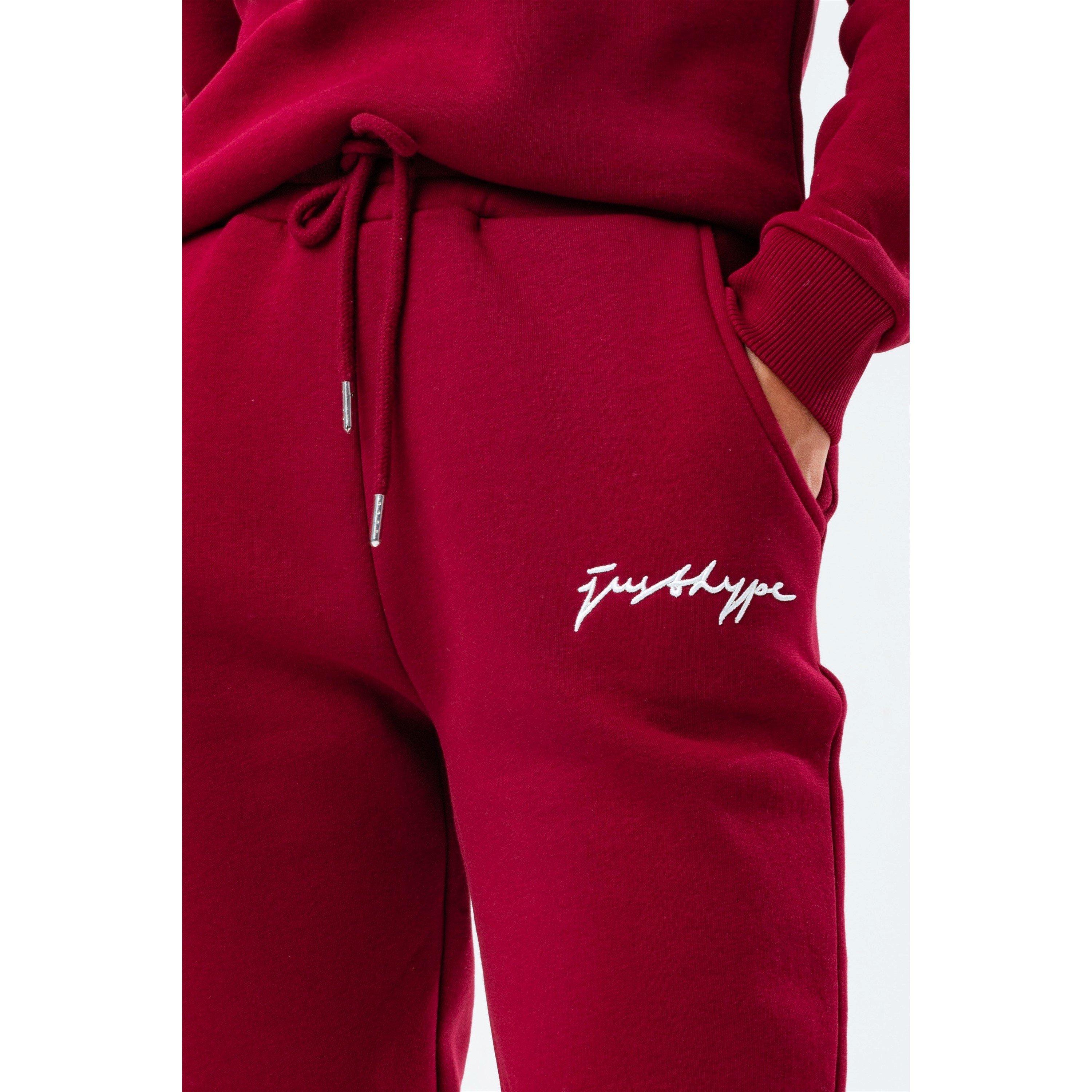 Burgunder - Hype - Closed Hem Woven Tracksuit Jogger - 3