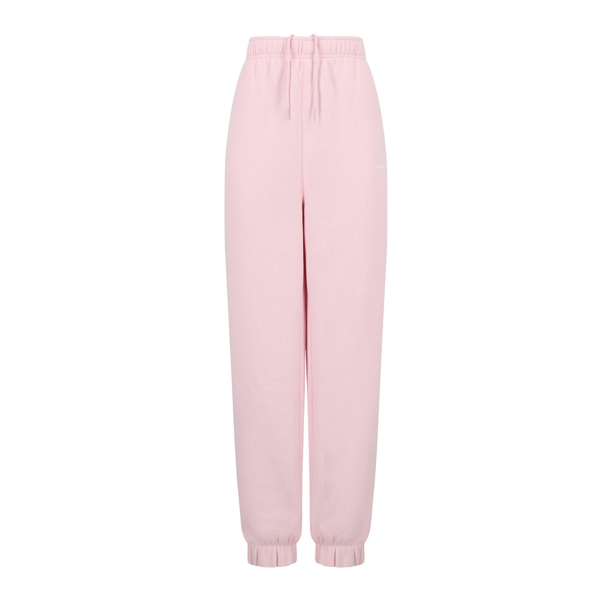 Slazenger Women's Closed Hem Fleece Pants - Baby Pink - 12 (M)