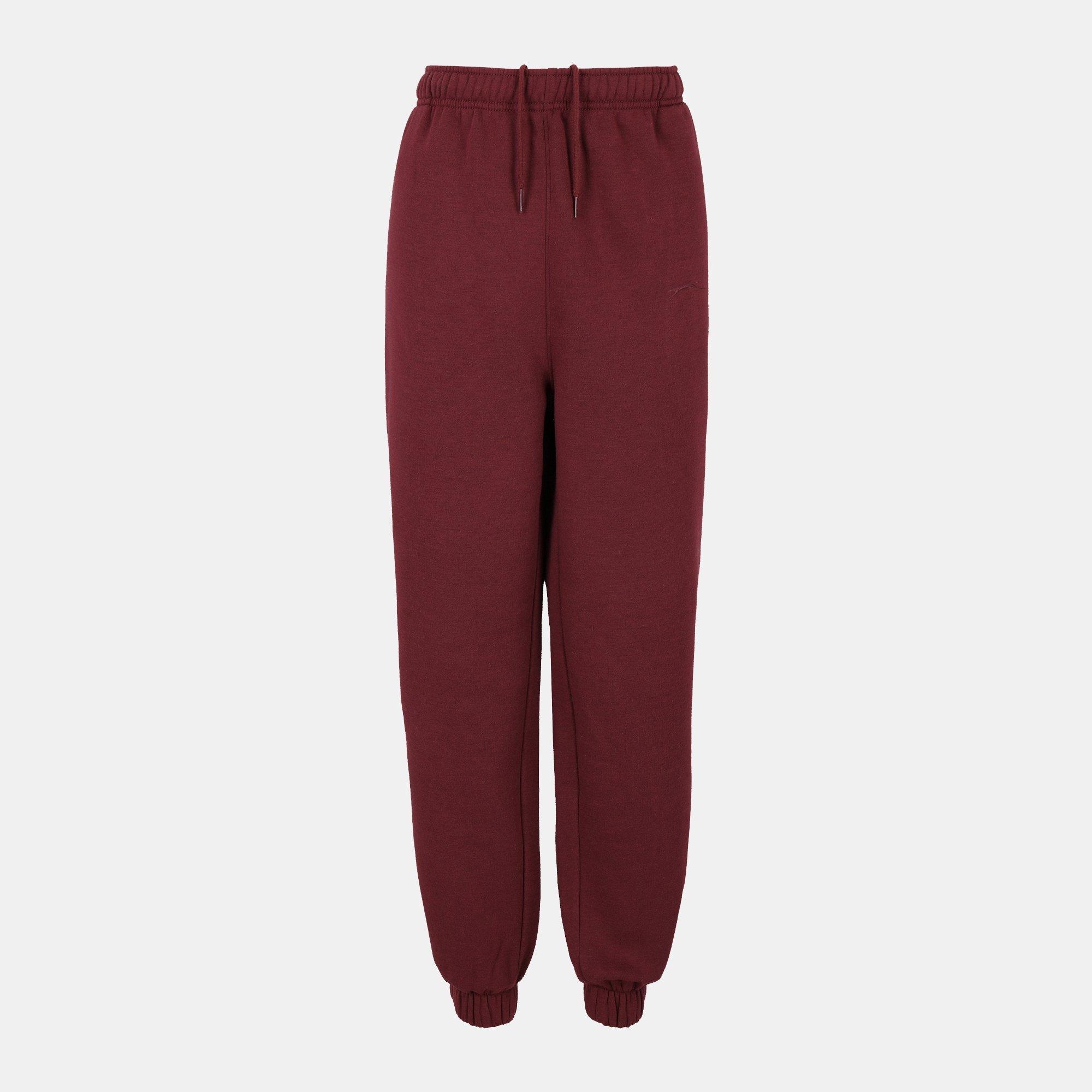 Slazenger Women's Closed Hem Fleece Pants - Burgundy - 16 (XL)