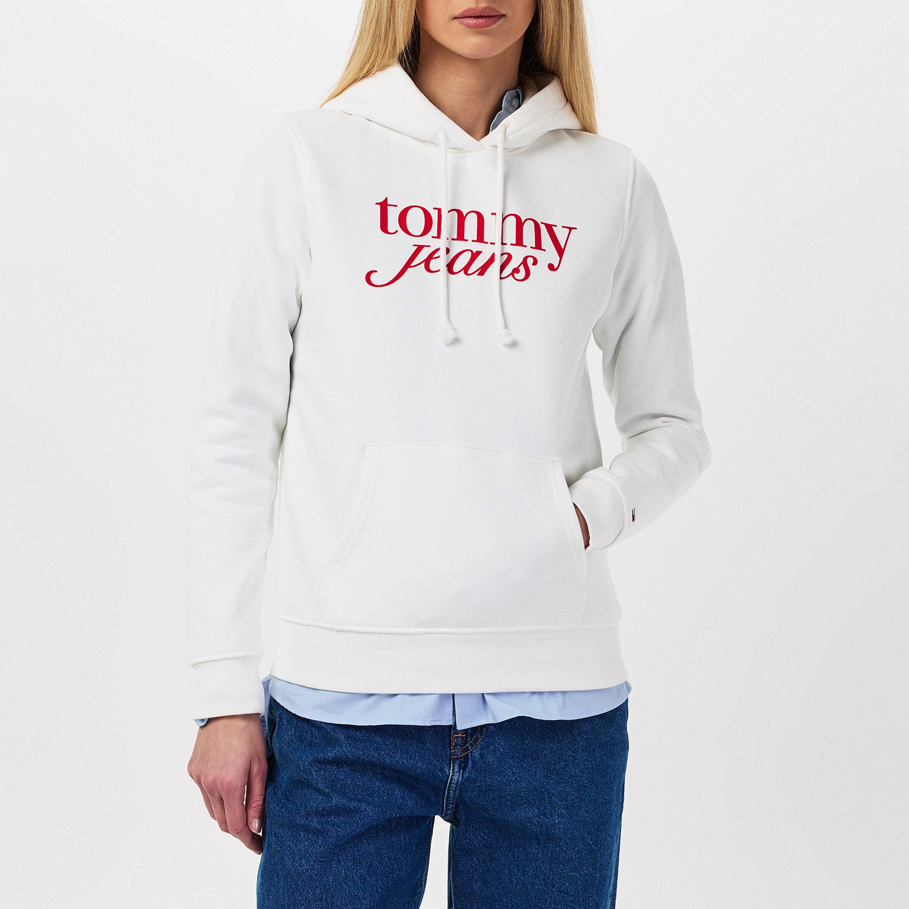 Ecru - Tommy Jeans - Essential Logo Hoodie - 3