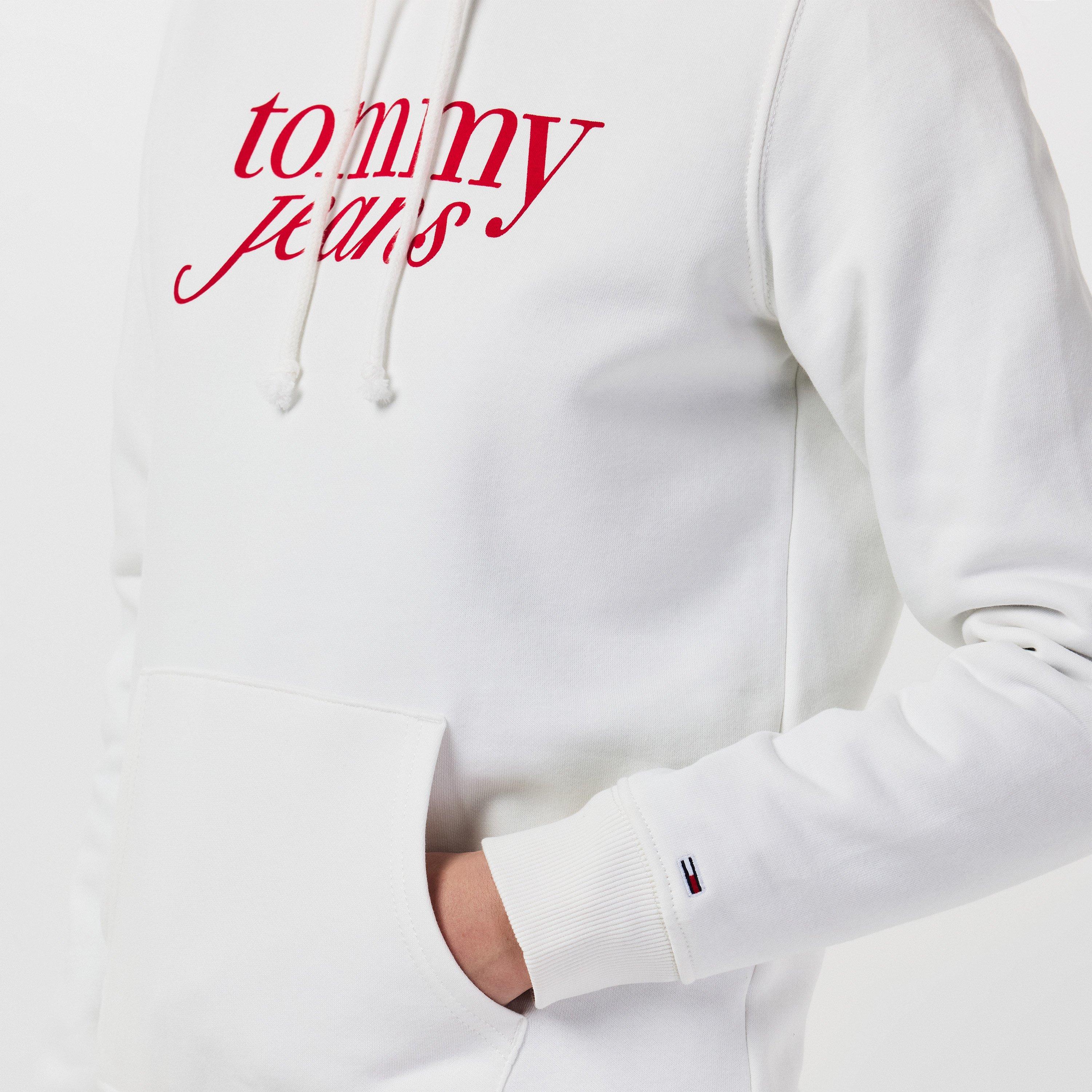 Ecru - Tommy Jeans - Essential Logo Hoodie - 5