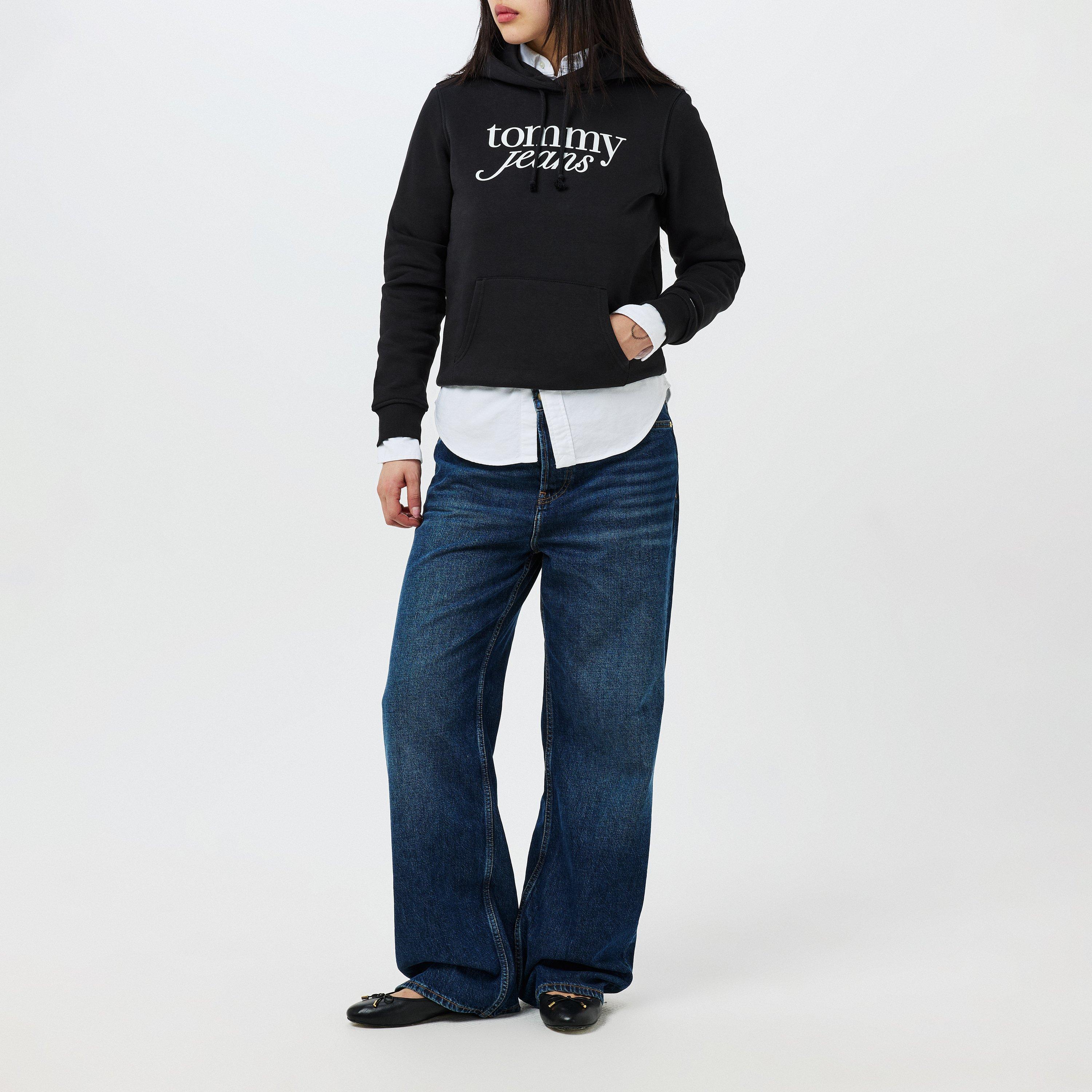 Noir - Tommy Jeans - Essential Logo Hoodie - 7