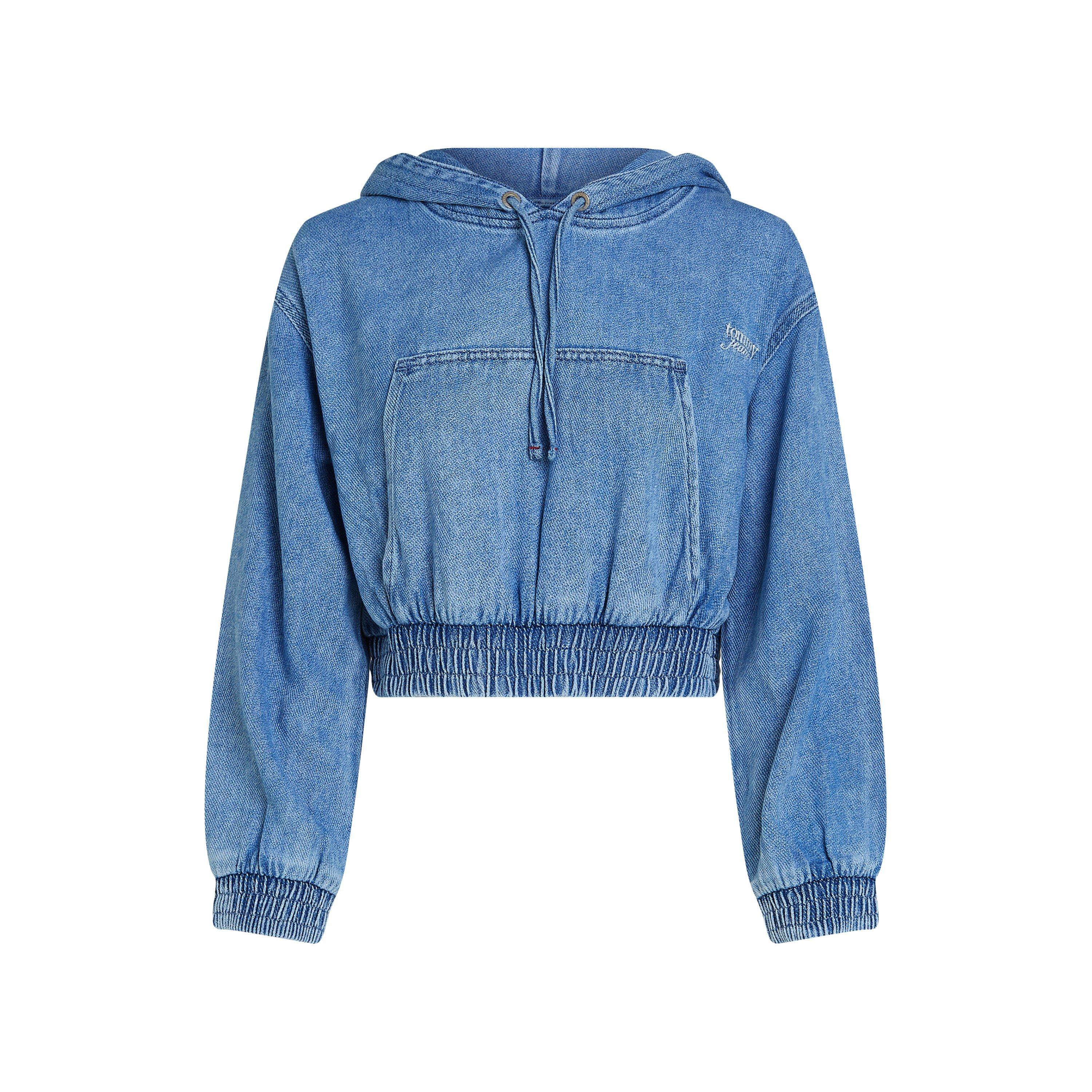Denim Medium - Tommy Jeans - Denim Cropped Hoodie - 1