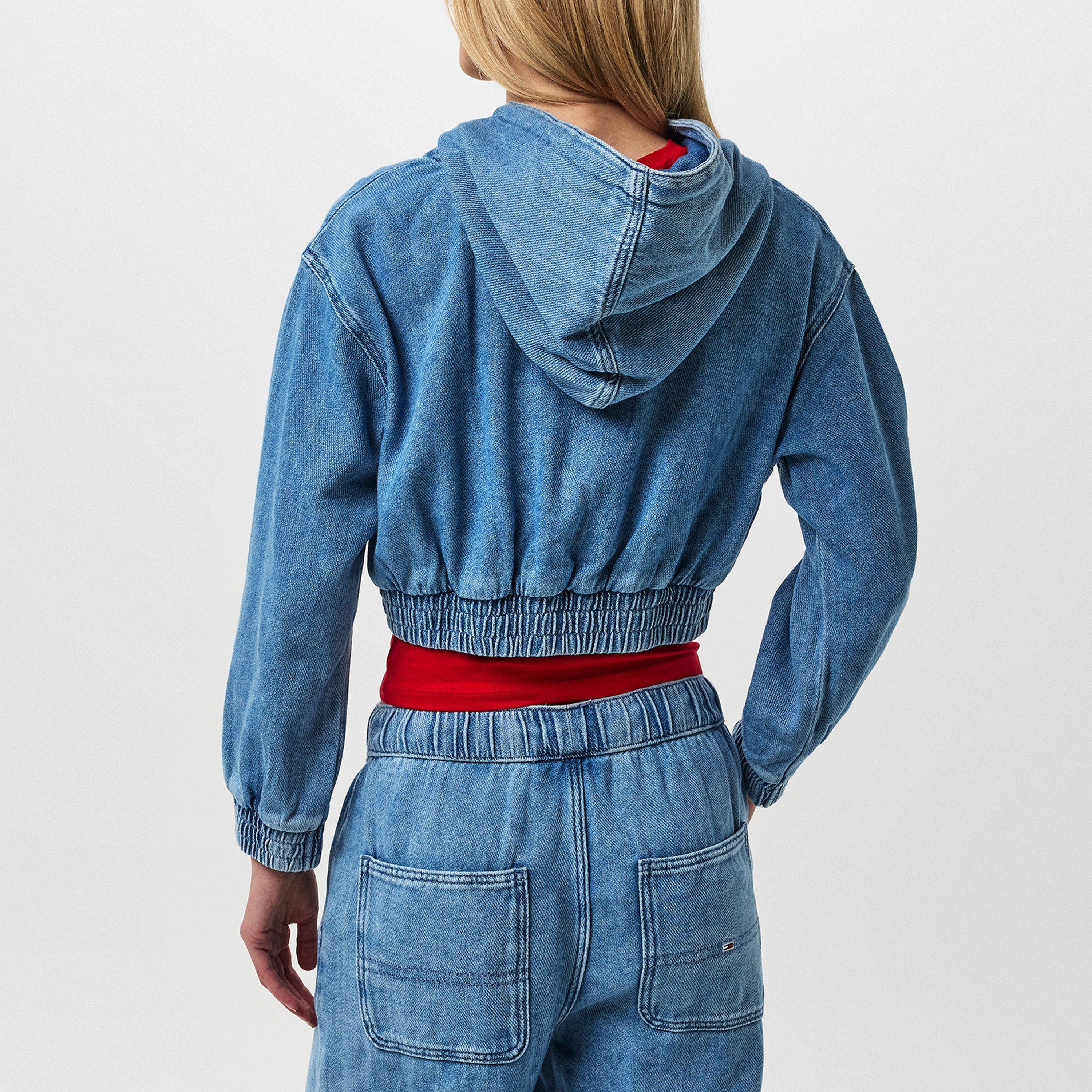 Denim medio - Tommy Jeans - Denim Cropped Hoodie - 4