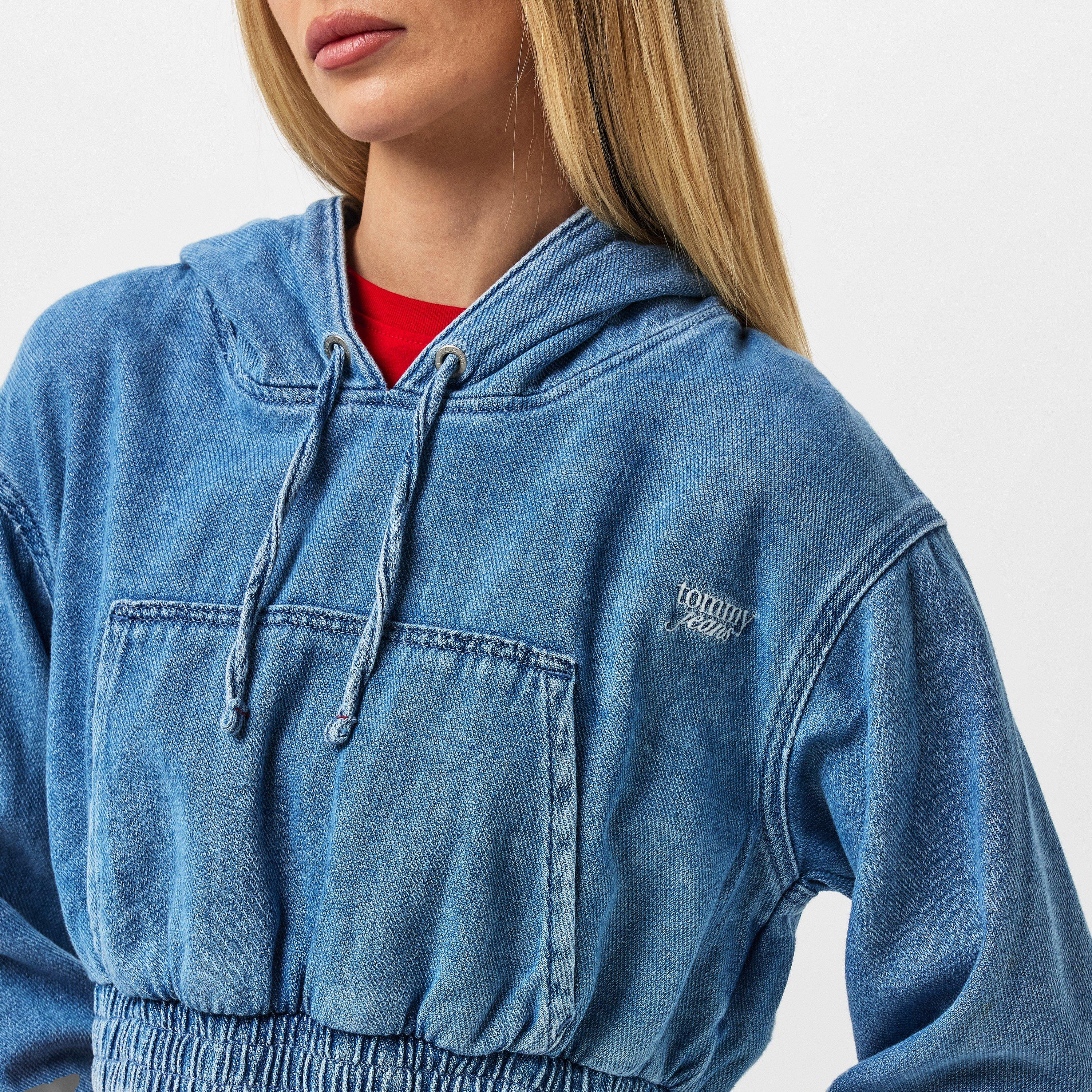 Denim medio - Tommy Jeans - Denim Cropped Hoodie - 5