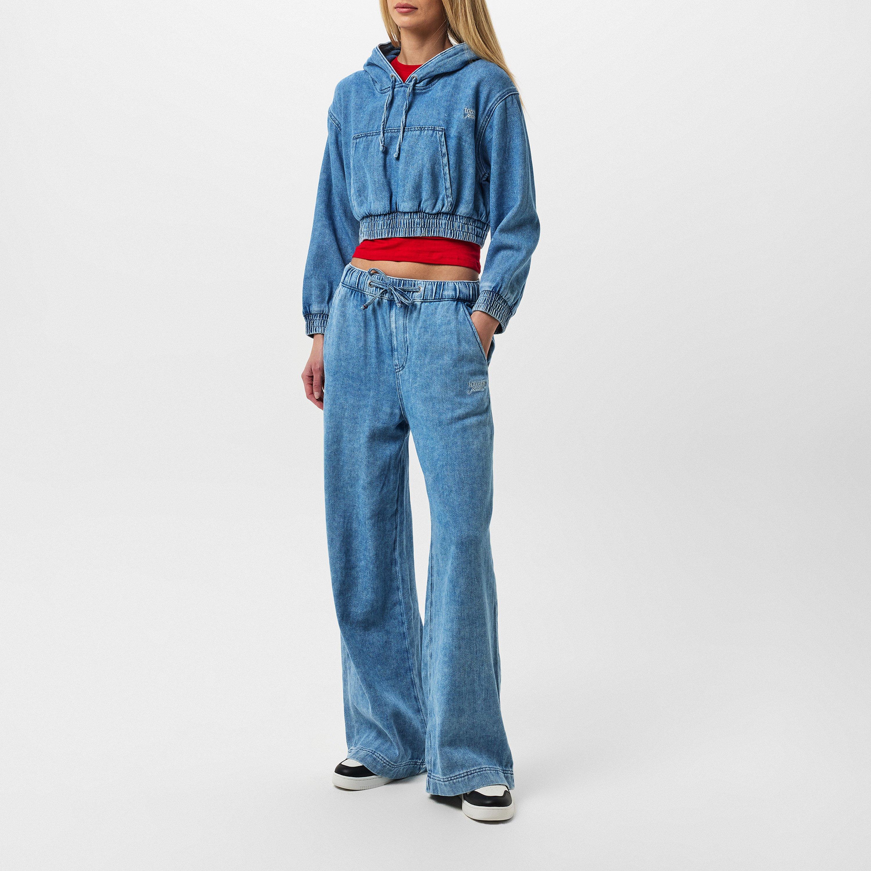 Denim medio - Tommy Jeans - Denim Cropped Hoodie - 7