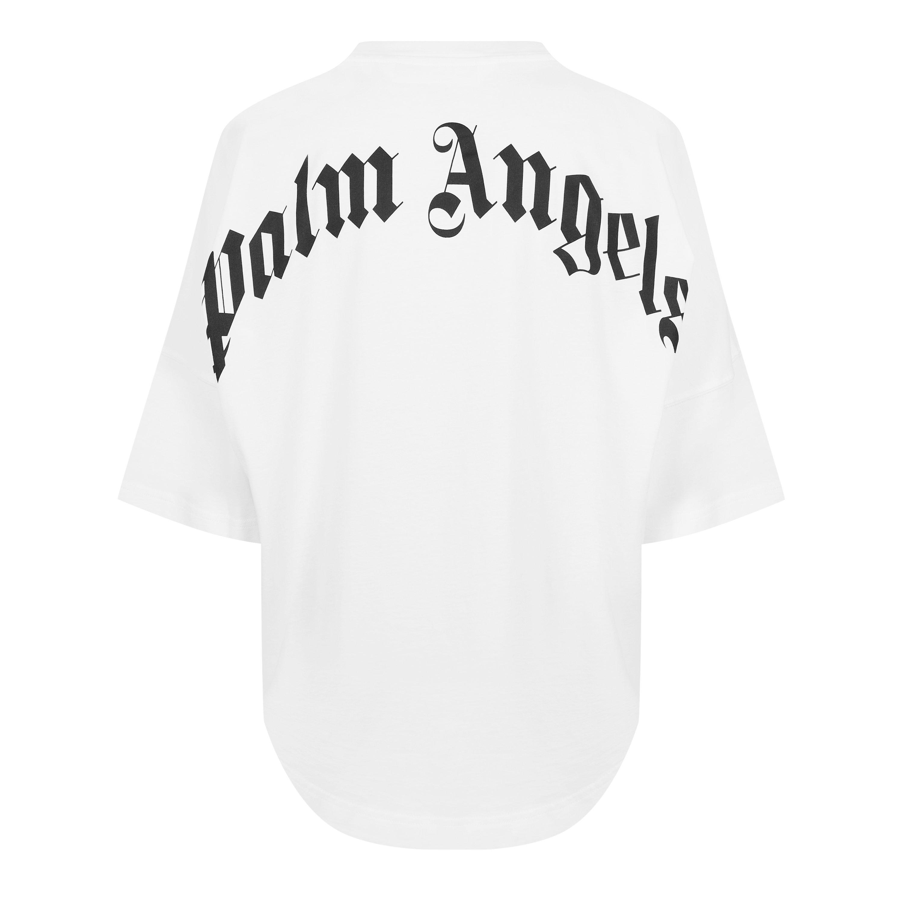 White - Palm Angels - Back Logo T-Shirt - 2