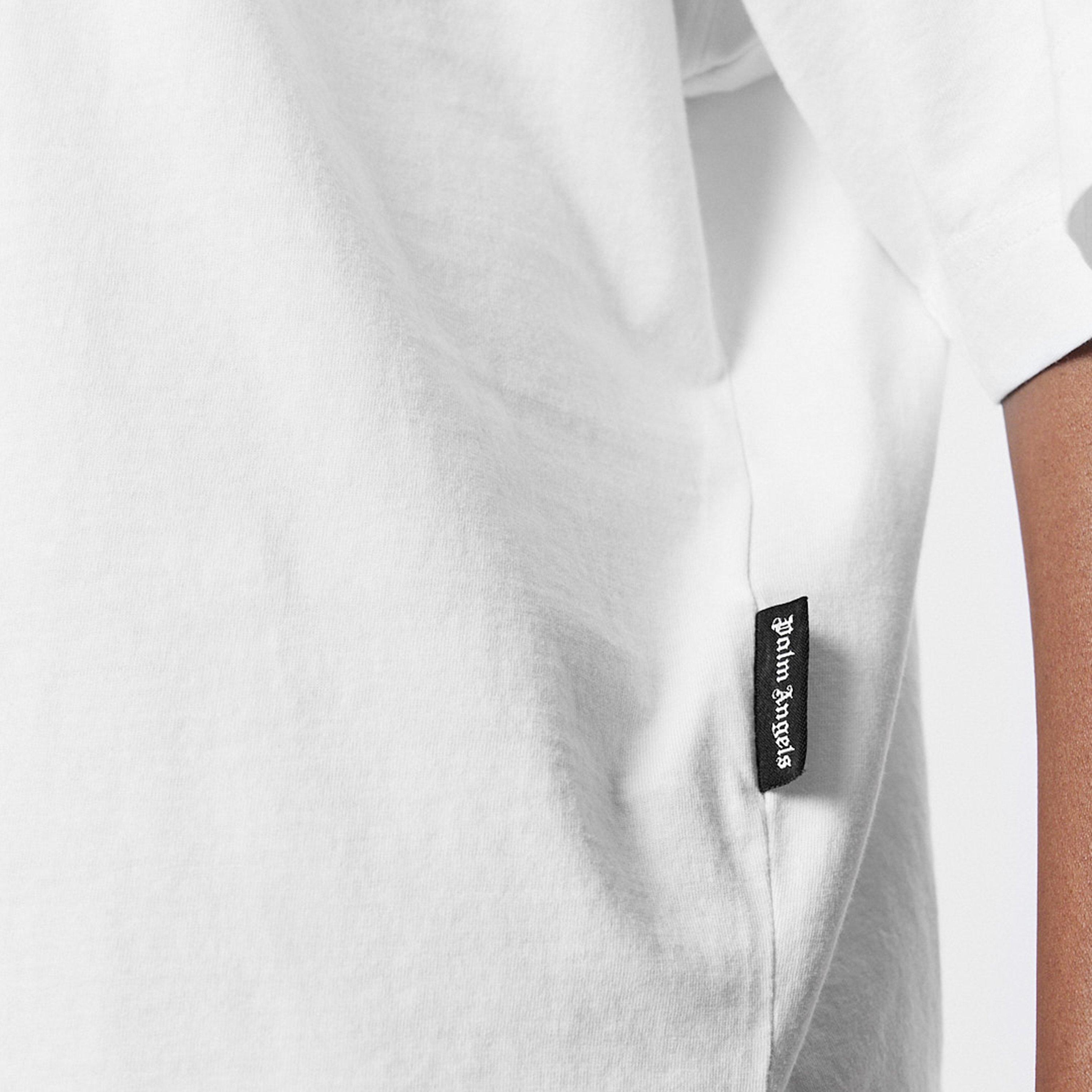 White - Palm Angels - Back Logo T-Shirt - 5