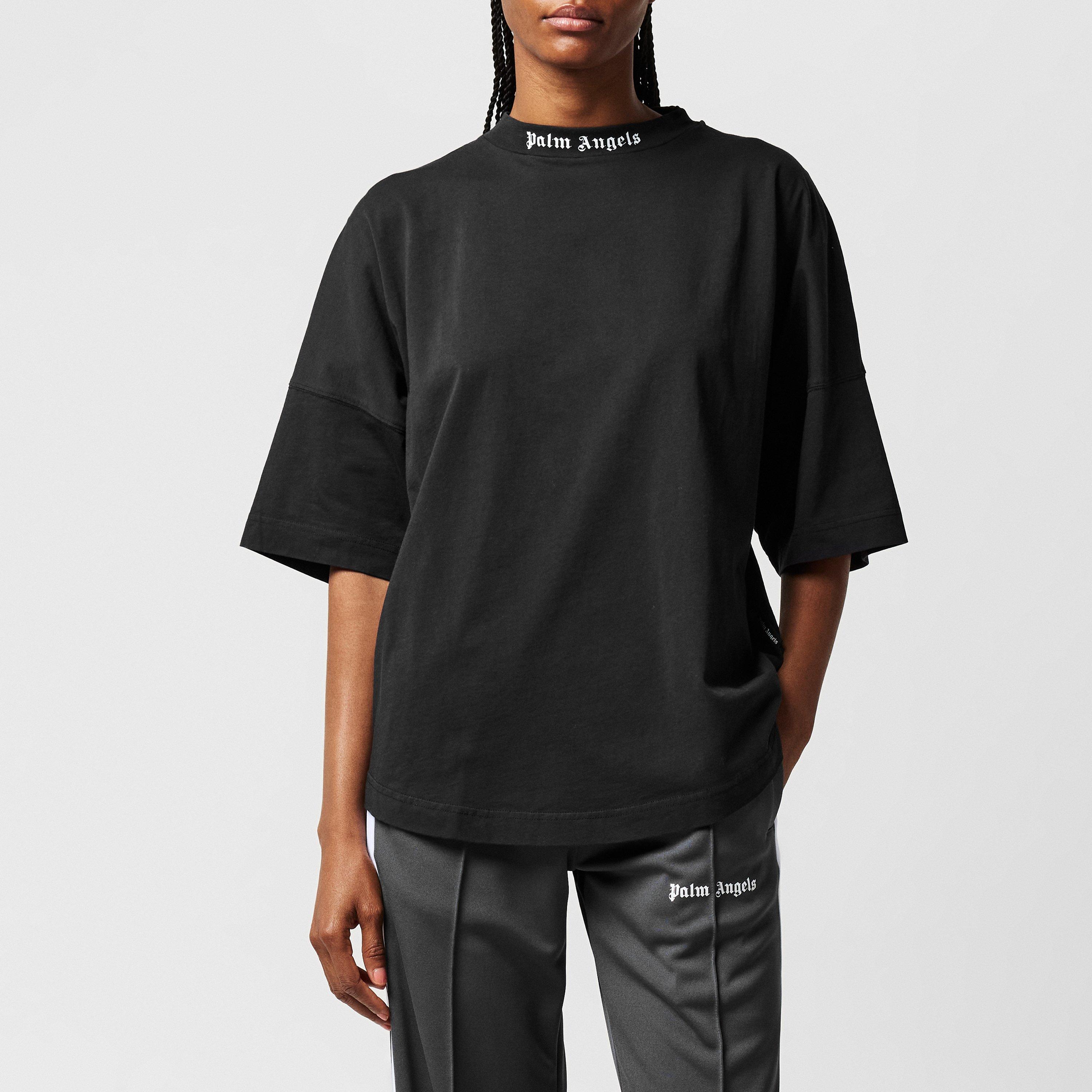 Black/White - Palm Angels - Back Logo T-Shirt - 3