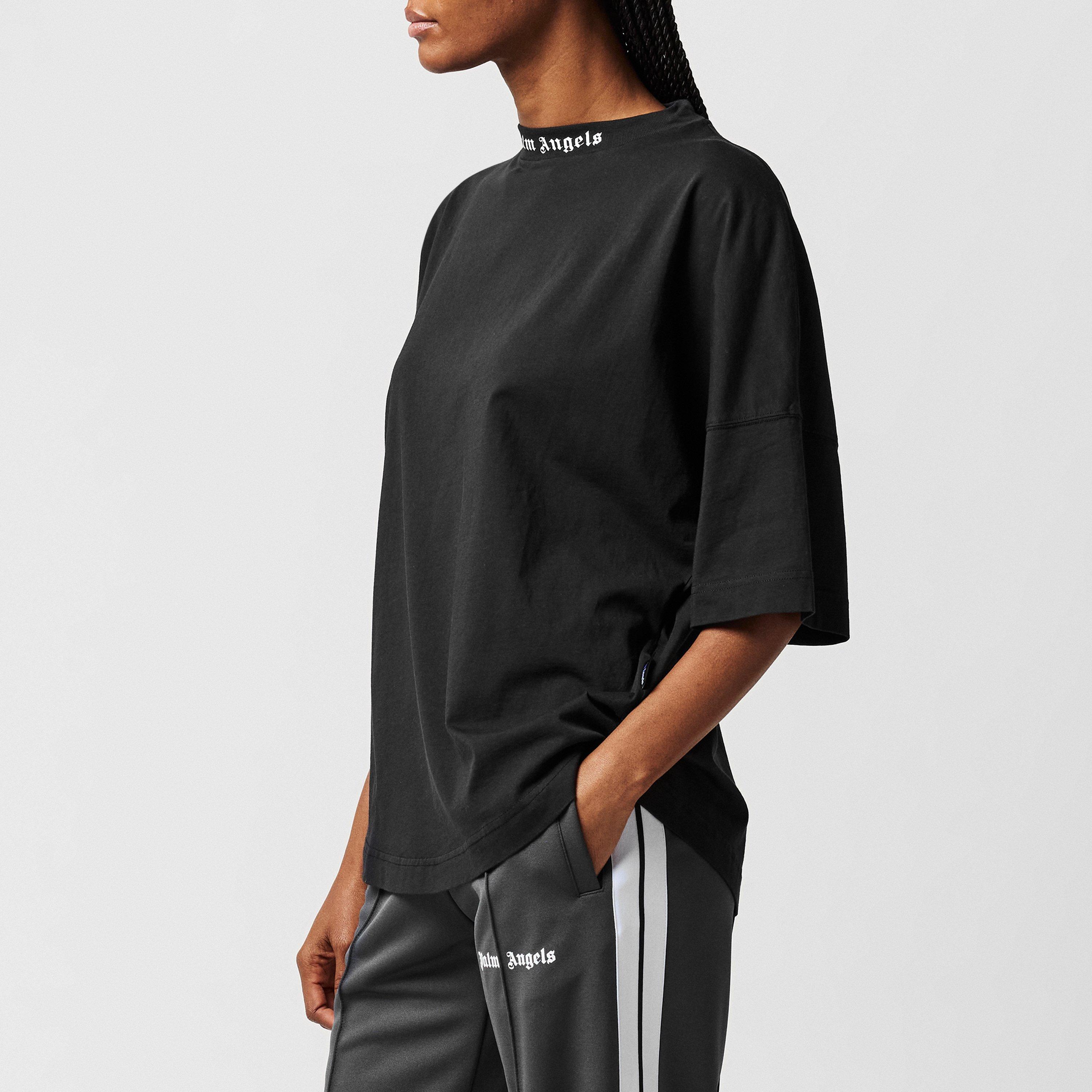 Black/White - Palm Angels - Back Logo T-Shirt - 5