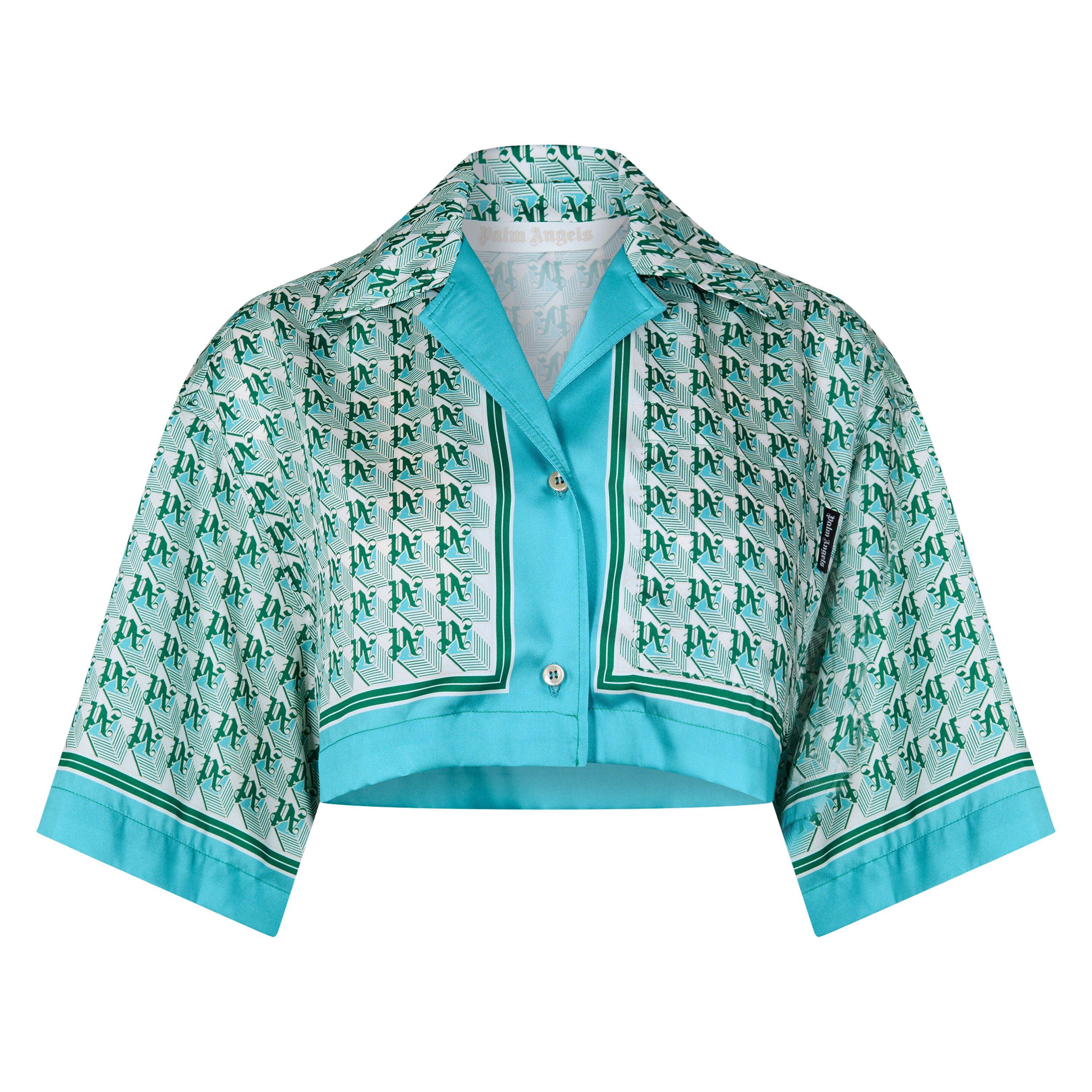 Green - Palm Angels - Diamond Cropped Shirt - 5