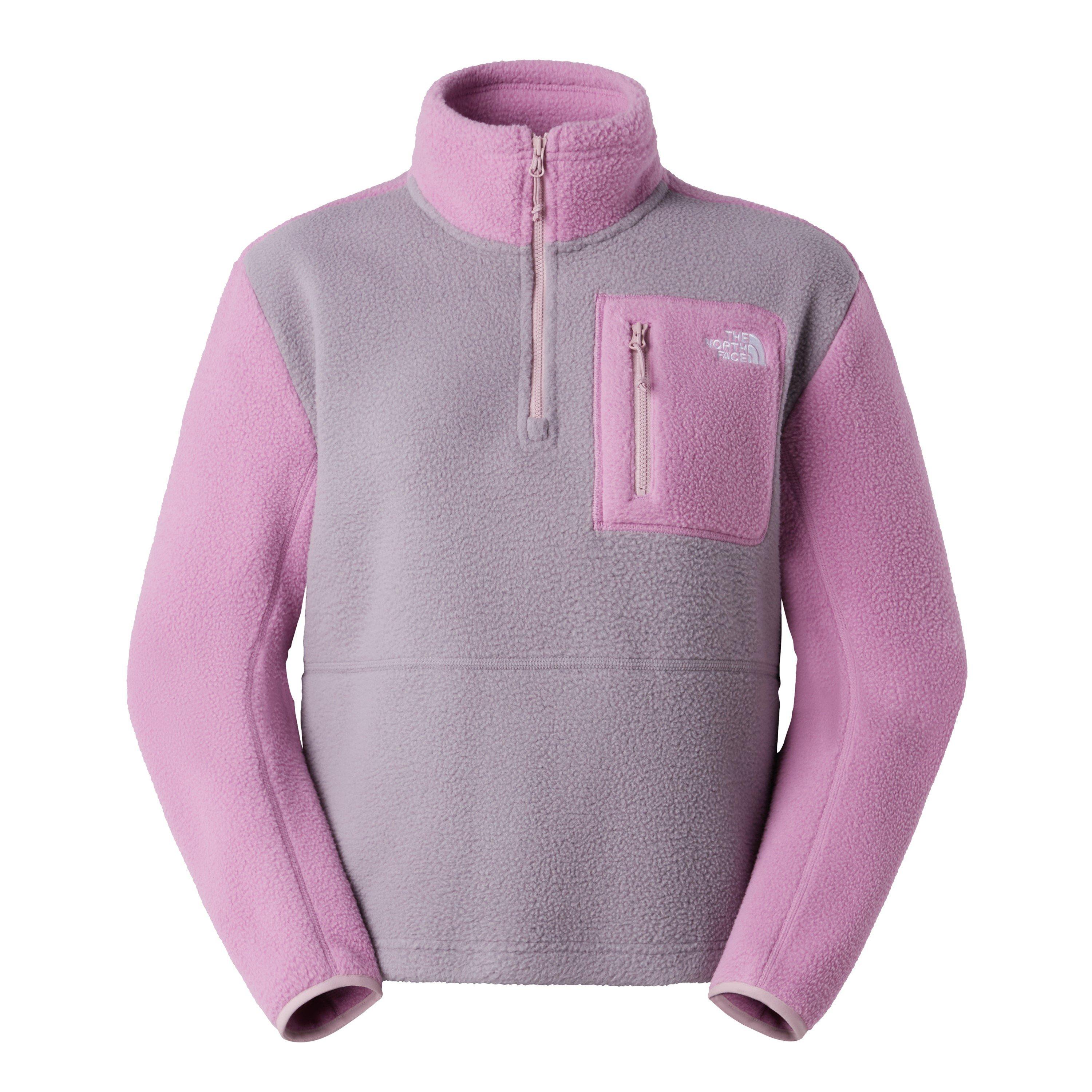 The North Face Women's Yumiori Quarter Zip Top - Grey/Hushed Lav - 14 (L)