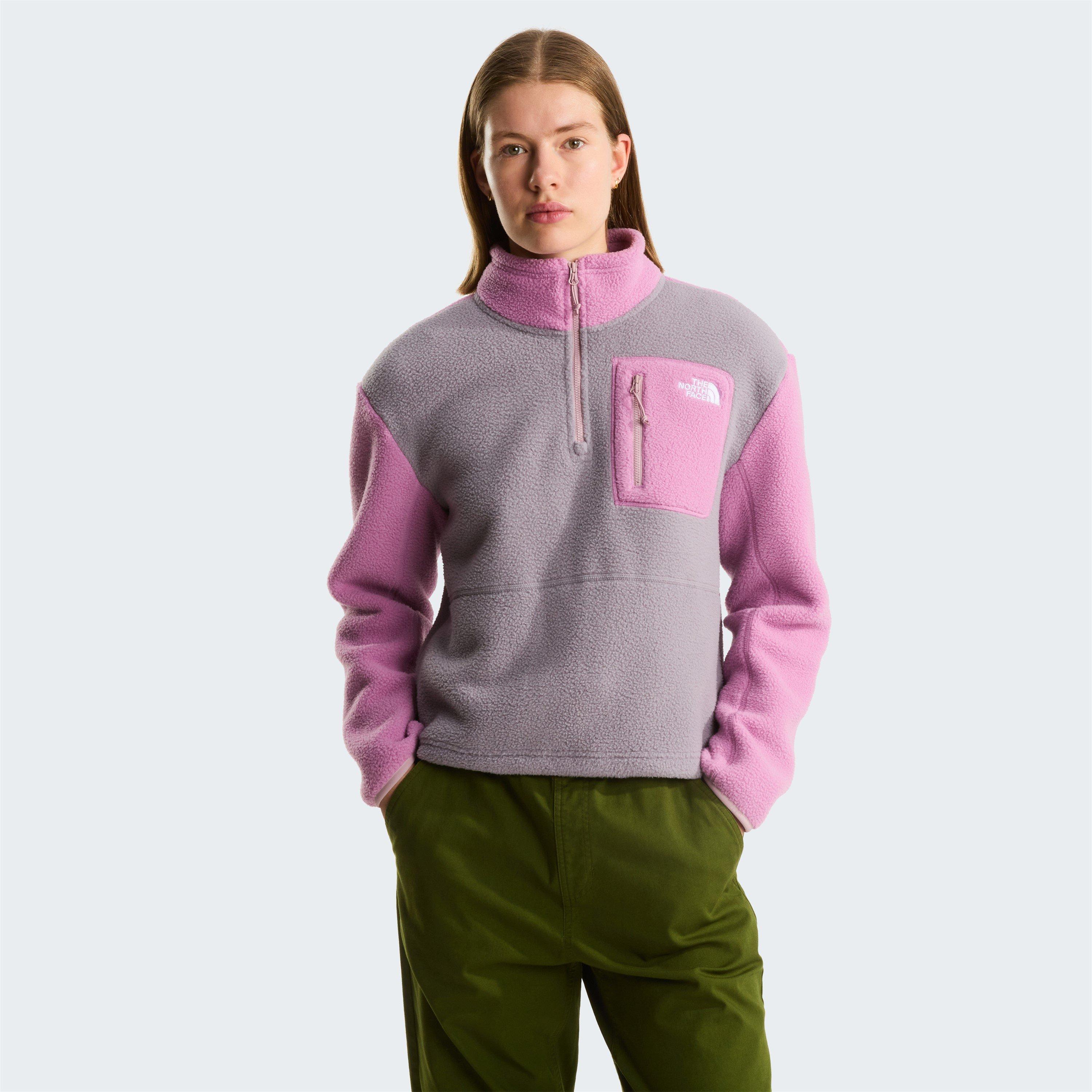 Grey/Hushed Lav - The North Face - Yumiori Quarter Zip Top Womens - 3