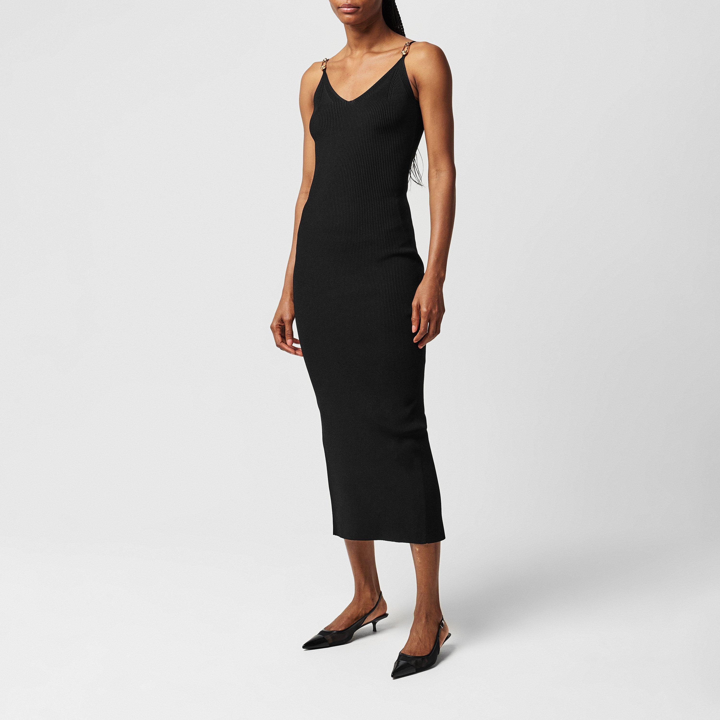 Versace Embellished Stretch-Jersey Midi Dress - Black - Size 42 (M)