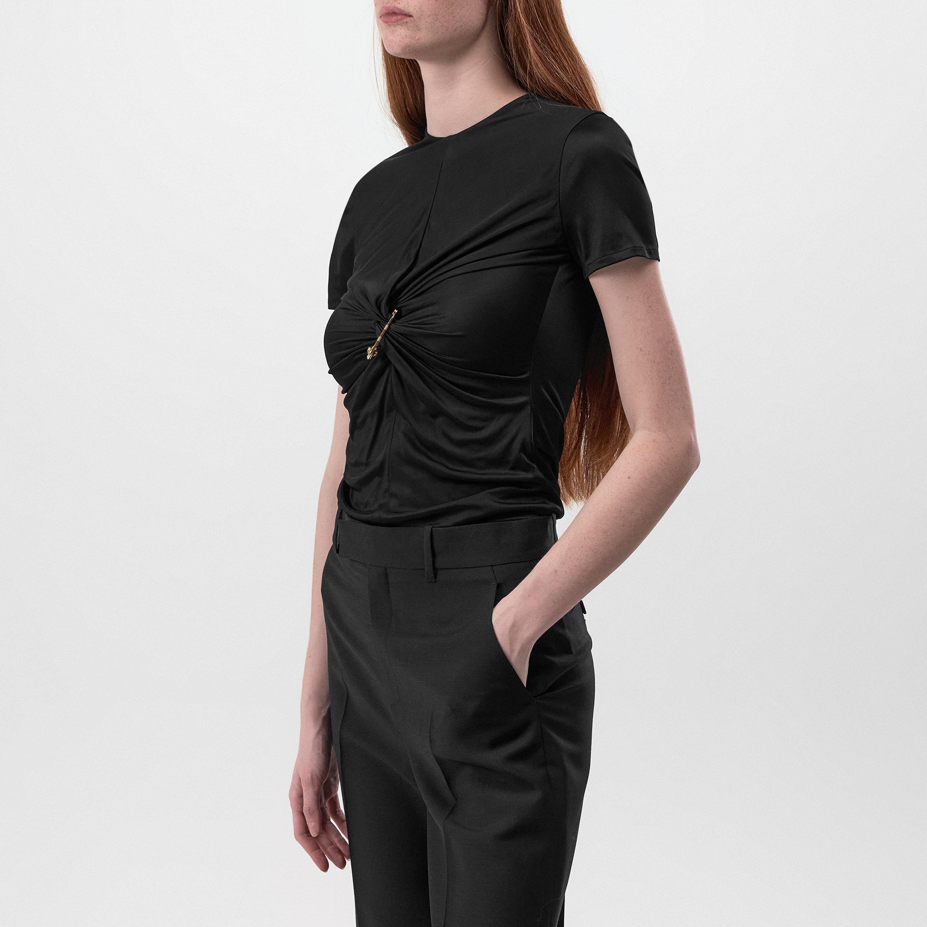 Black - Versace - Safety Pin Top - 2